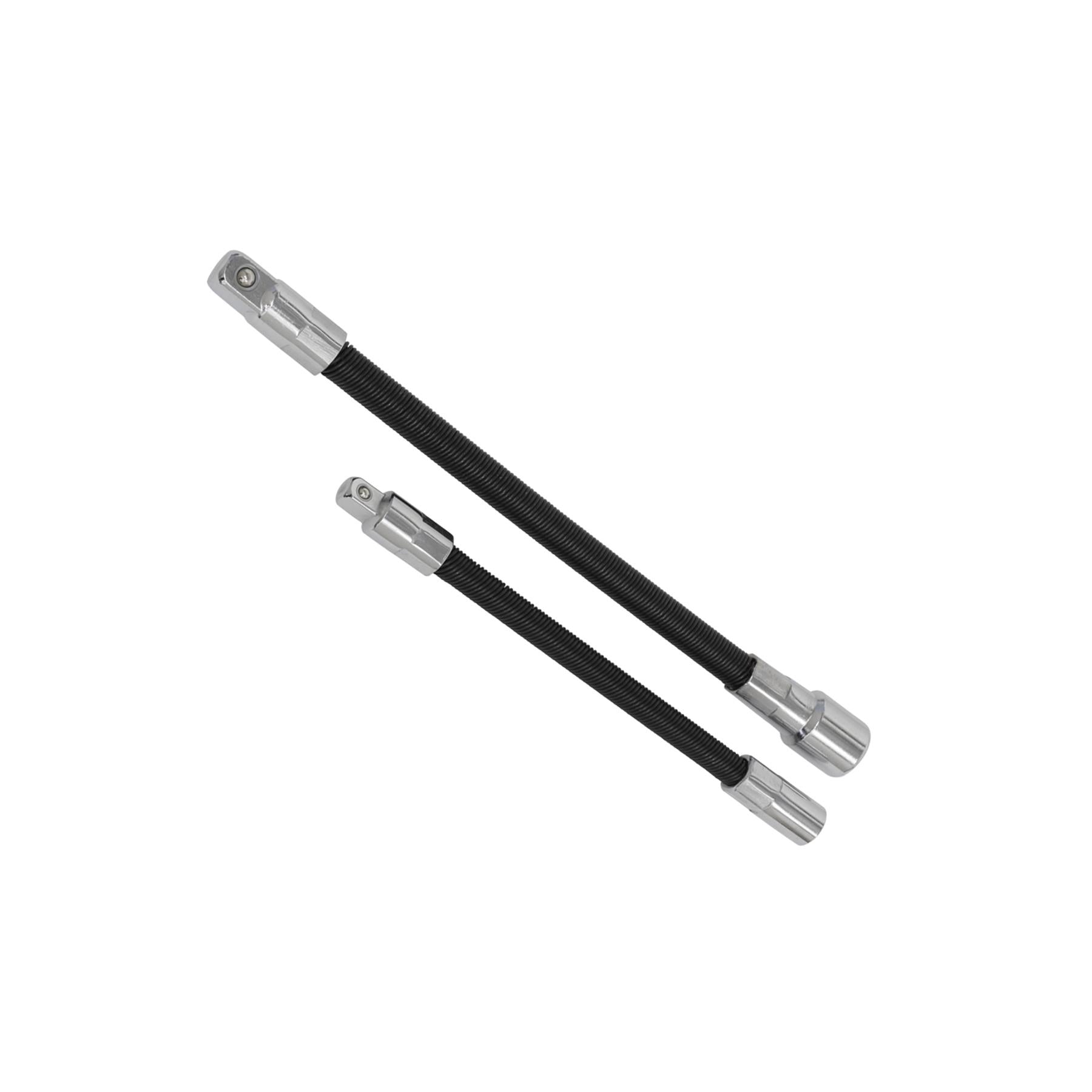 2Pc Flexible Extension Adaptor Set 1/4"Sq x 150mm & 3/8"Sq x Sealey