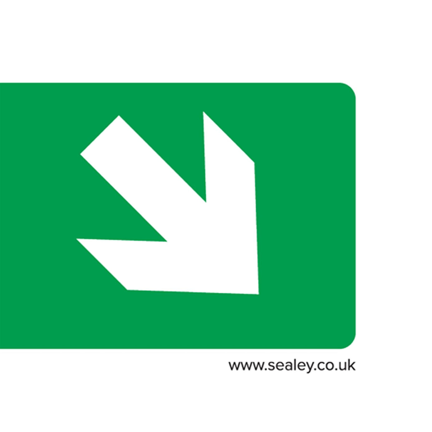 Safe Conditions Safety Sign - Fire Exit (Down Right) - Rigid Plastic