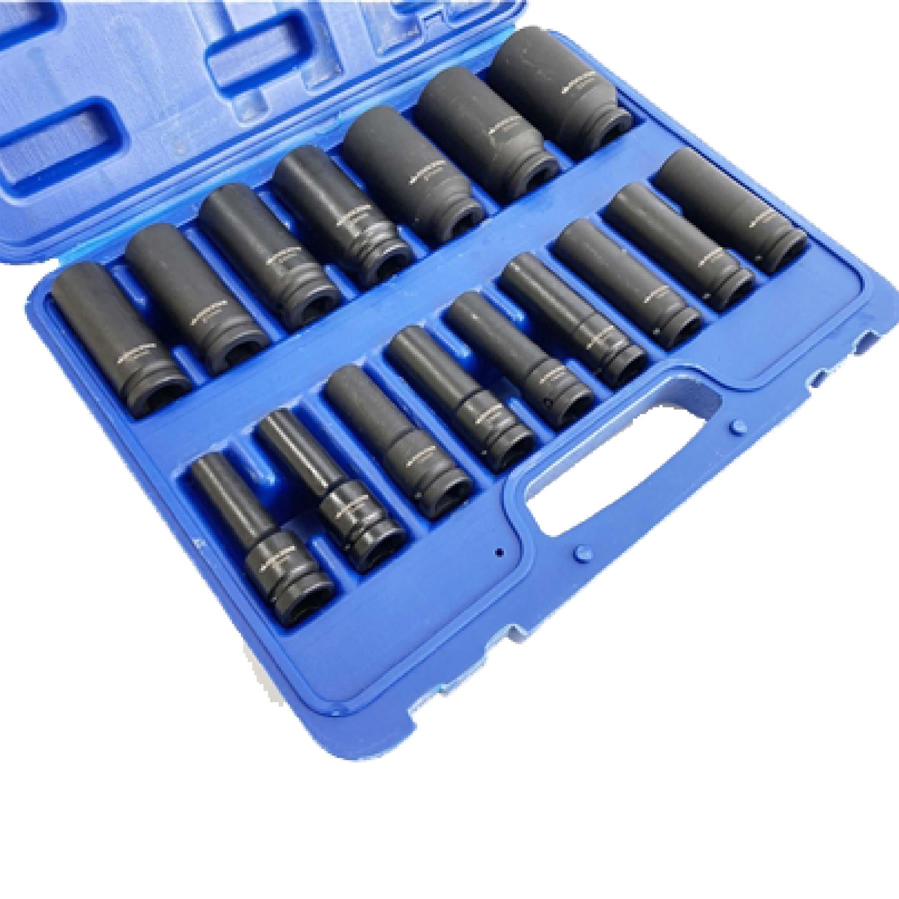 Deep Impact Socket Set 1/2" Drive Heavy Duty 16 Piece 10 - 32mm Metric