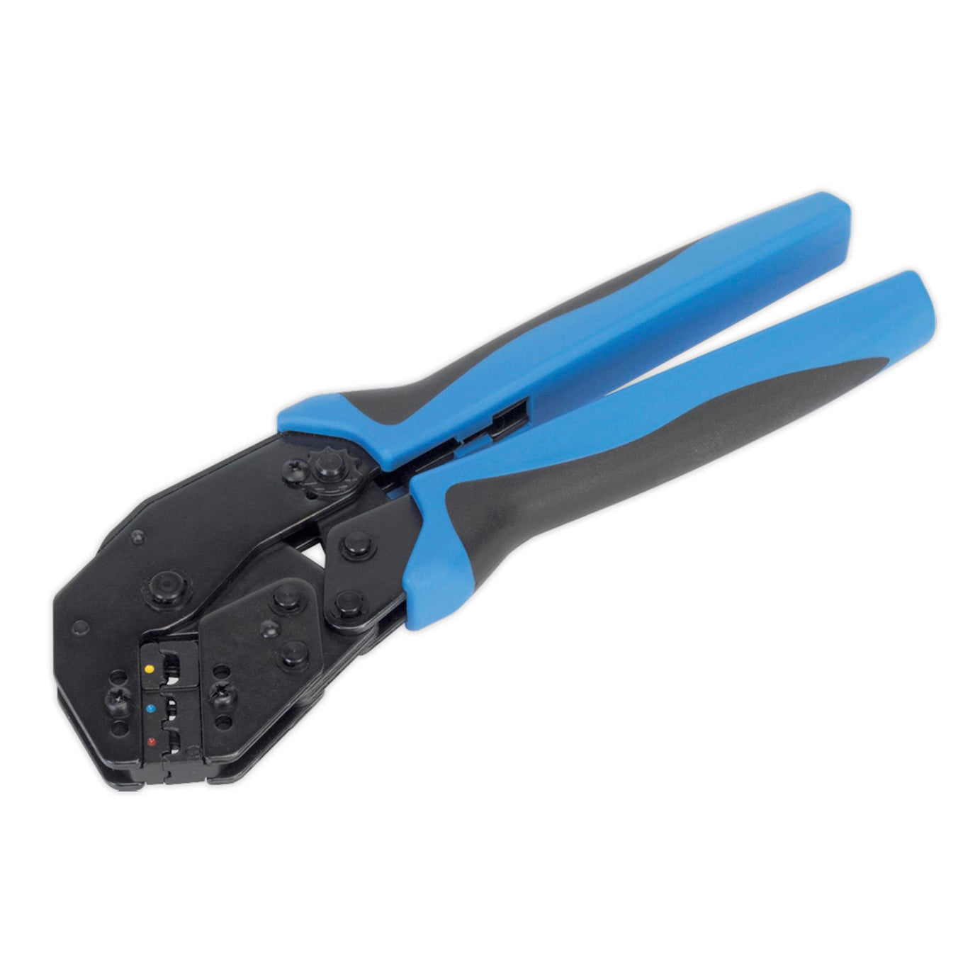 Sealey Ratchet Crimper Plier Angled Head Insulated Terminals Crimp Tool