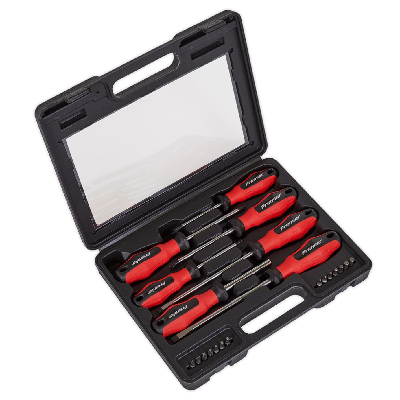 Sealey 21pc Screwdriver & Bit Set Magnetic Slotted Phillips Pozi PowerMAX