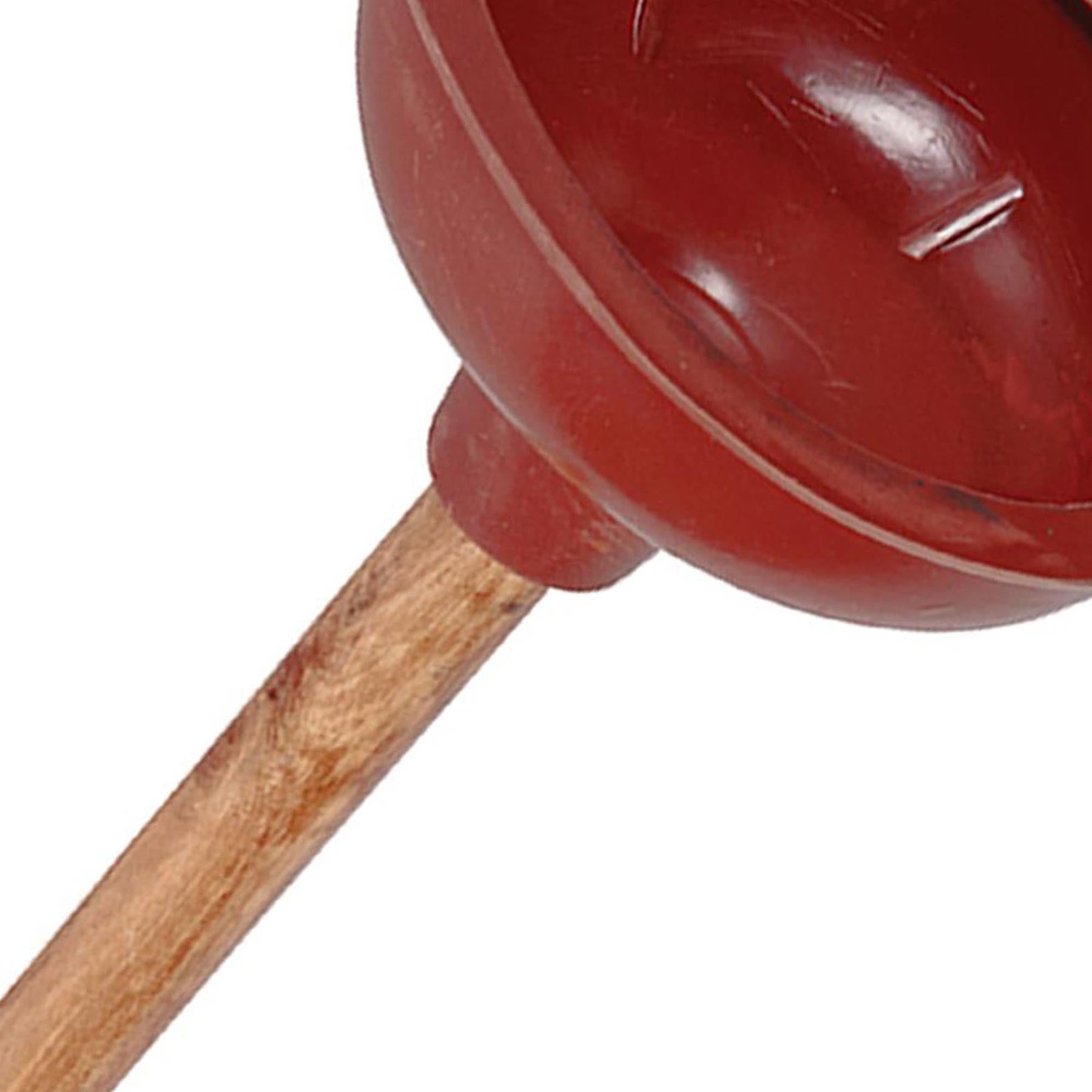 Wooden Handle Toilet Plunger Sink Bathroom Kitchen Sink Cleaner Waste Remover