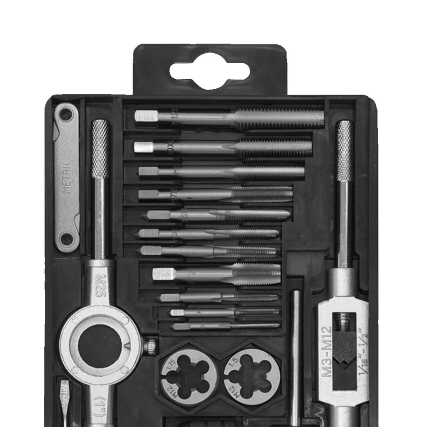 Sealey 40pc Metric Tap and Die Set Split Dies Alloy Steel M3 - M12