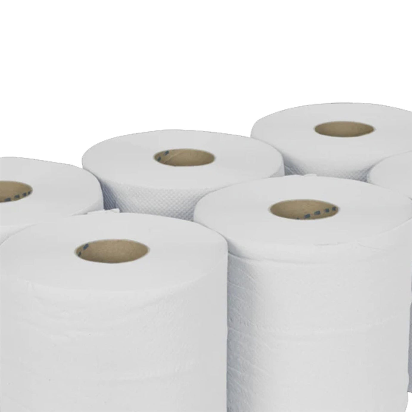 Paper Roll White 2-Ply Embossed 150m Pack of 6.Sealey