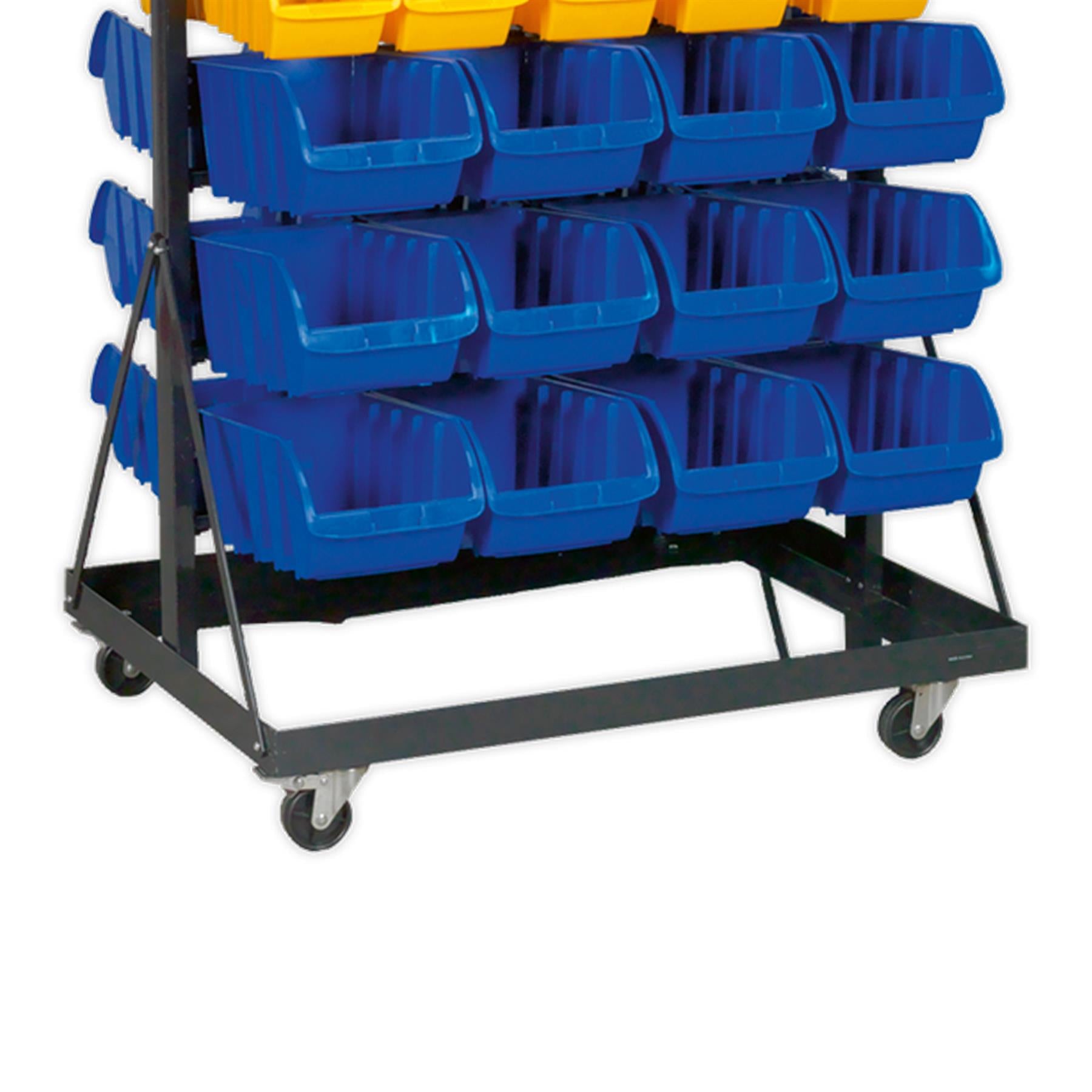Sealey Mobile Bin Storage System 118 Bin Powder Coated Steel Racking