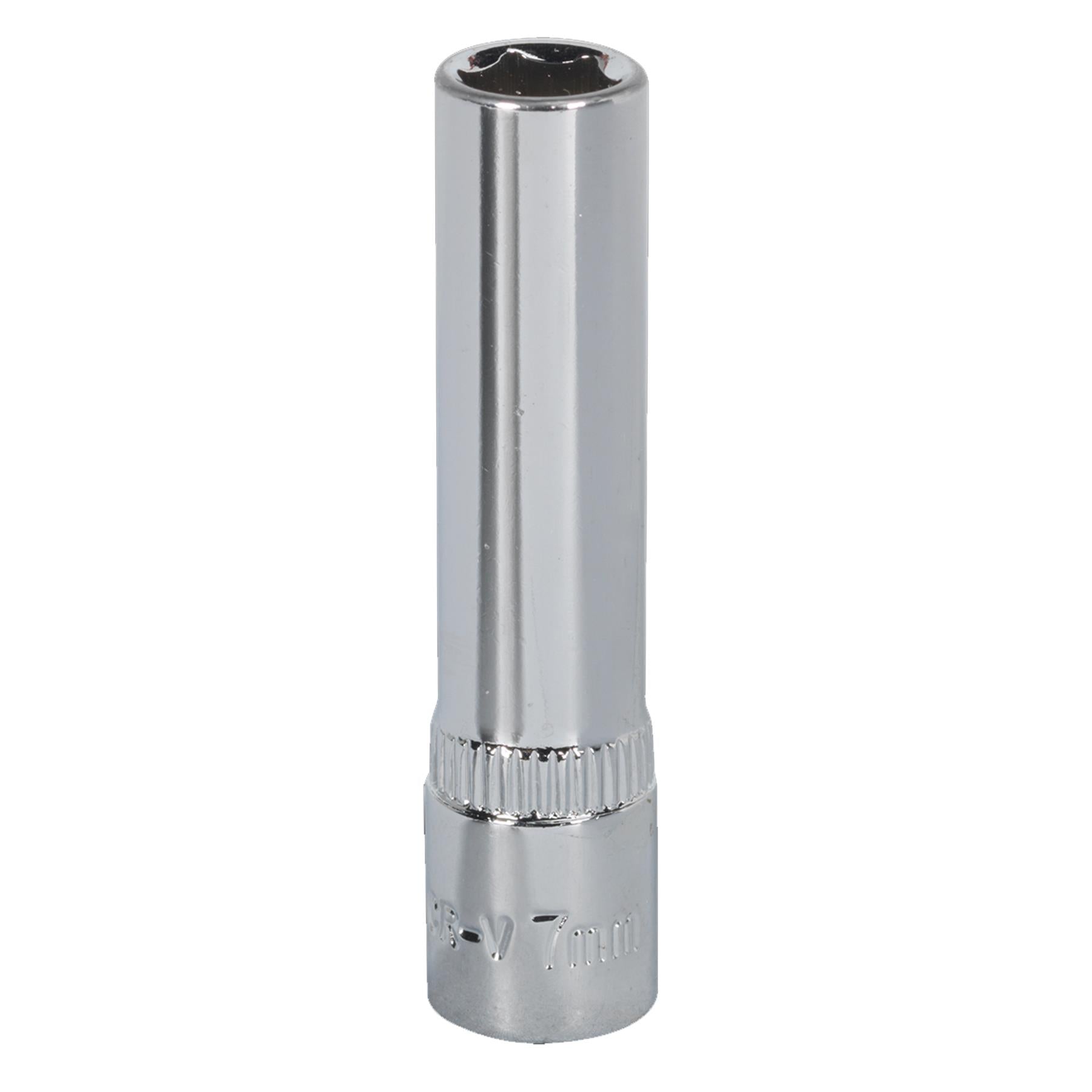 Sealey WallDrive Socket 7mm Deep 1/4"Sq Drive Fully Polished