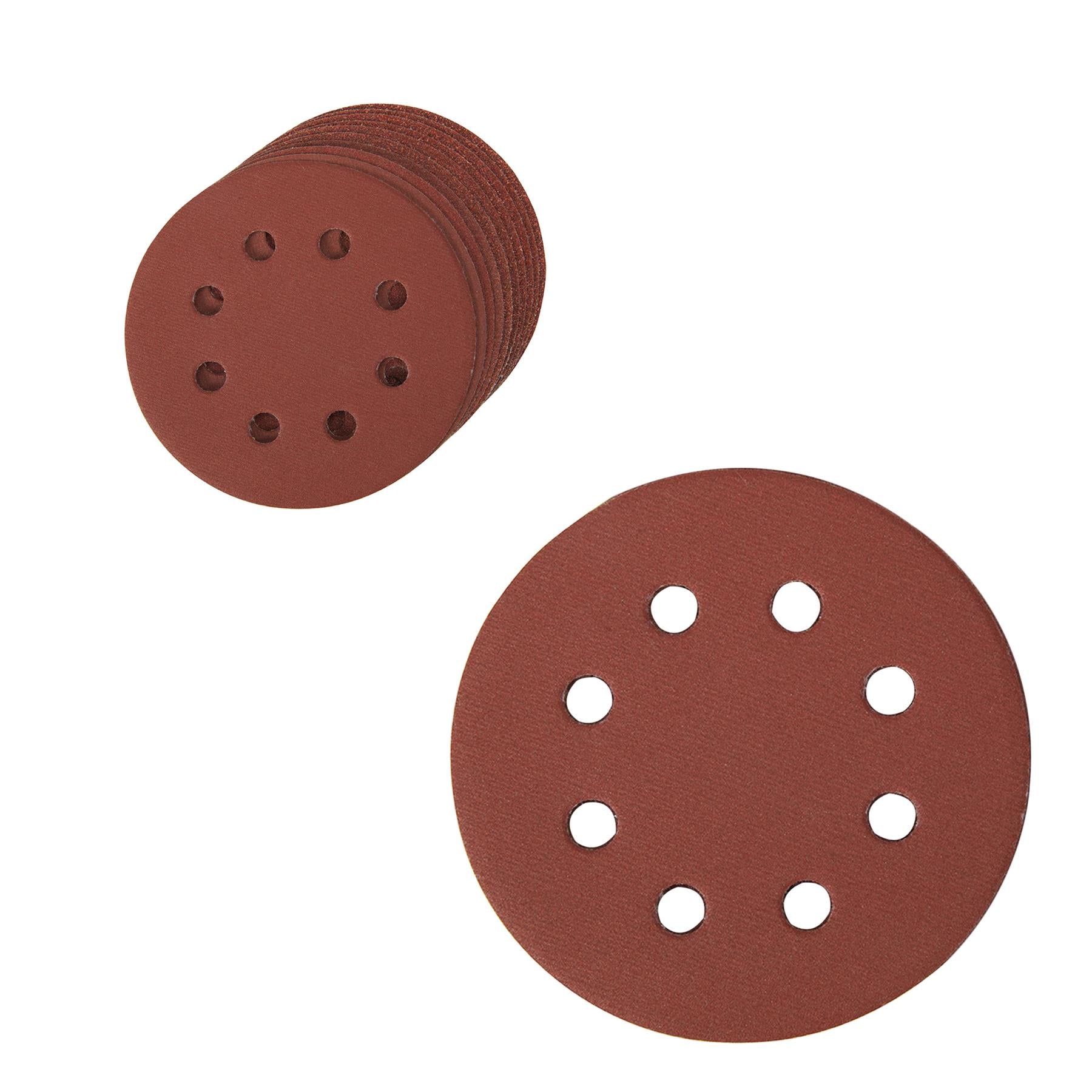 Hook & Loop Punched Disc 115mm 10Pk 4 X 60G, 2 X 80G, 2 X 120G & 2 X 240 Grit
