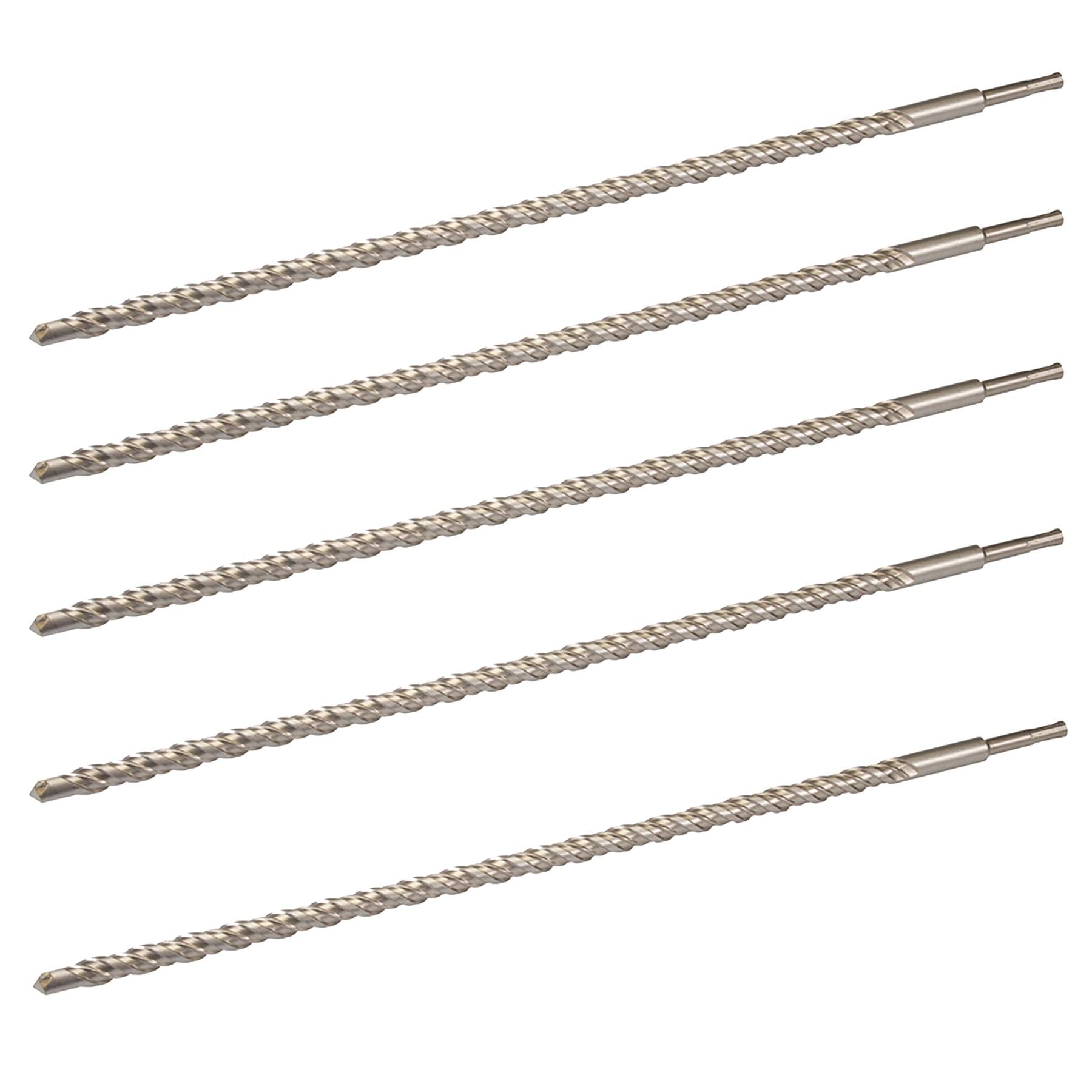 5 x SDS+ PLUS MASONRY DRILL BIT 18 x 600mm, TUNGSTEN CARBIDE TIP, FOR STONE CONCRETE BRICK