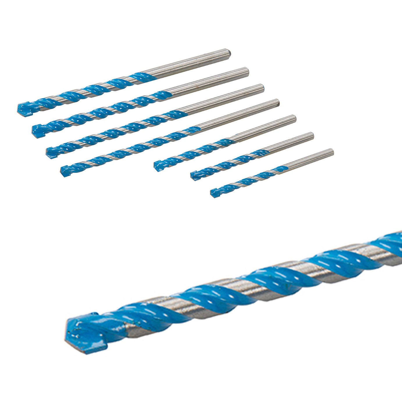 7Pce Multi Material Drill Bit Set Specially-Designed Tungsten Carbide Tip