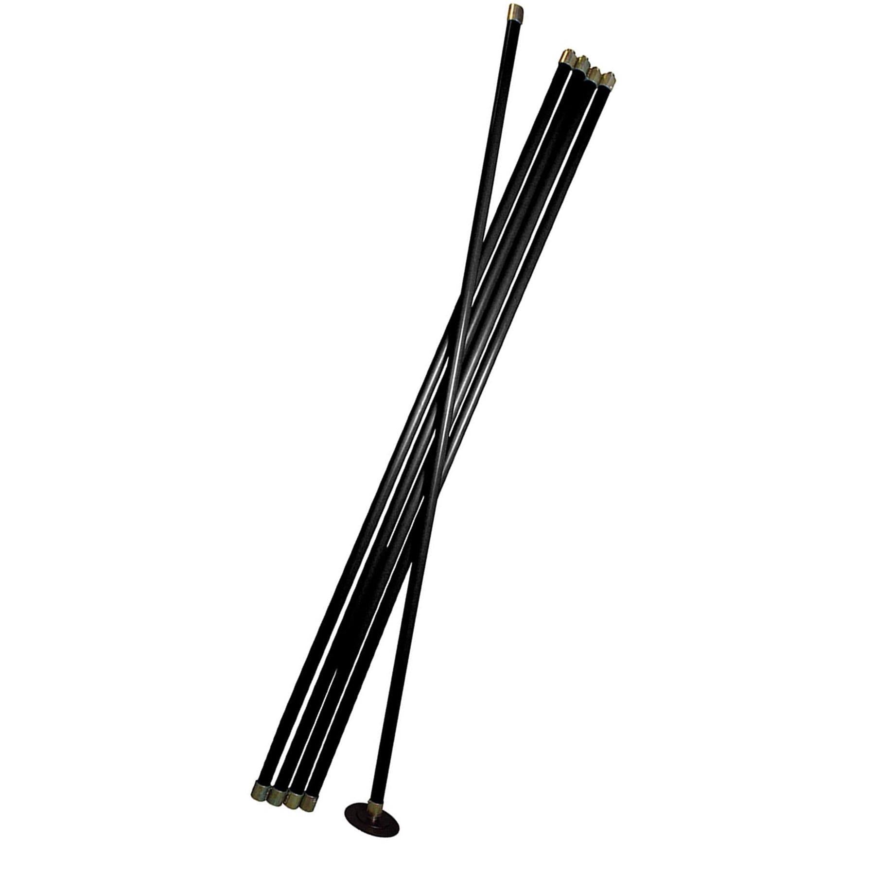 7Pce 2M Expert Drain Rod Set Drain Rod Set Universal Zinc-Plated Joints