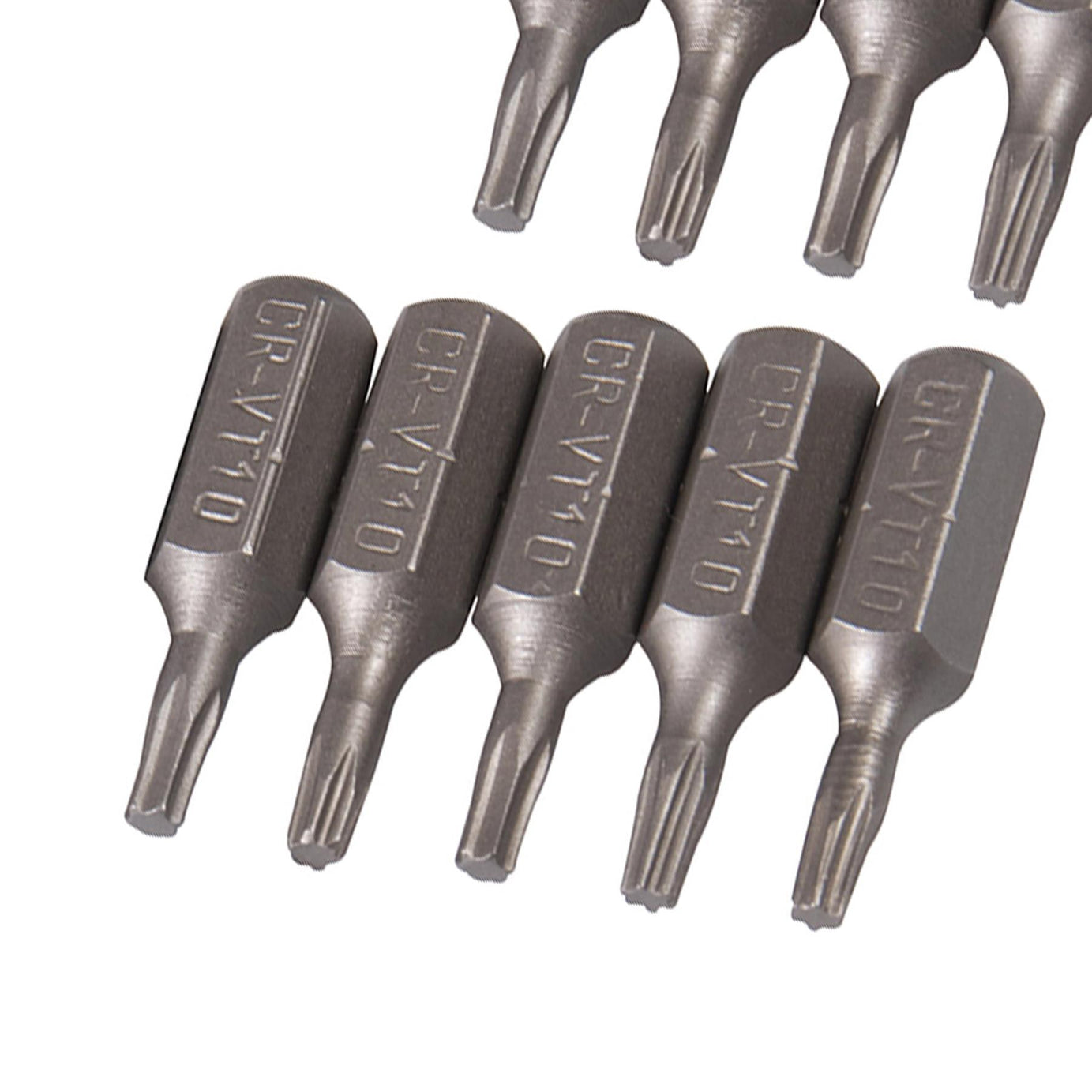 10Pk Torx CRV Screwdriver Bits T10 Chrome Vanadium 1/4" Hex Drive Drive DIY