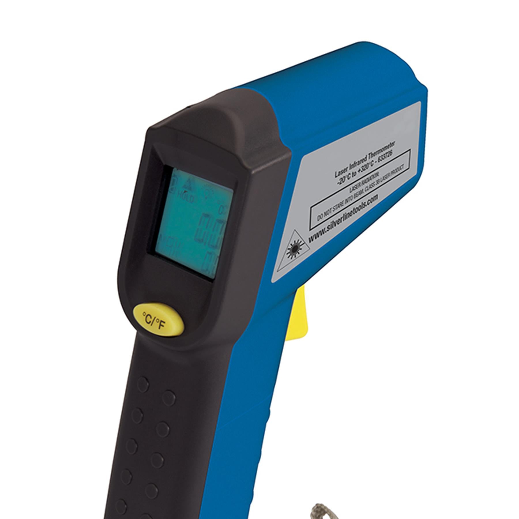 Laser Infrared Thermometer -38°C to +520°C Lcd Screen With Backlit Display New