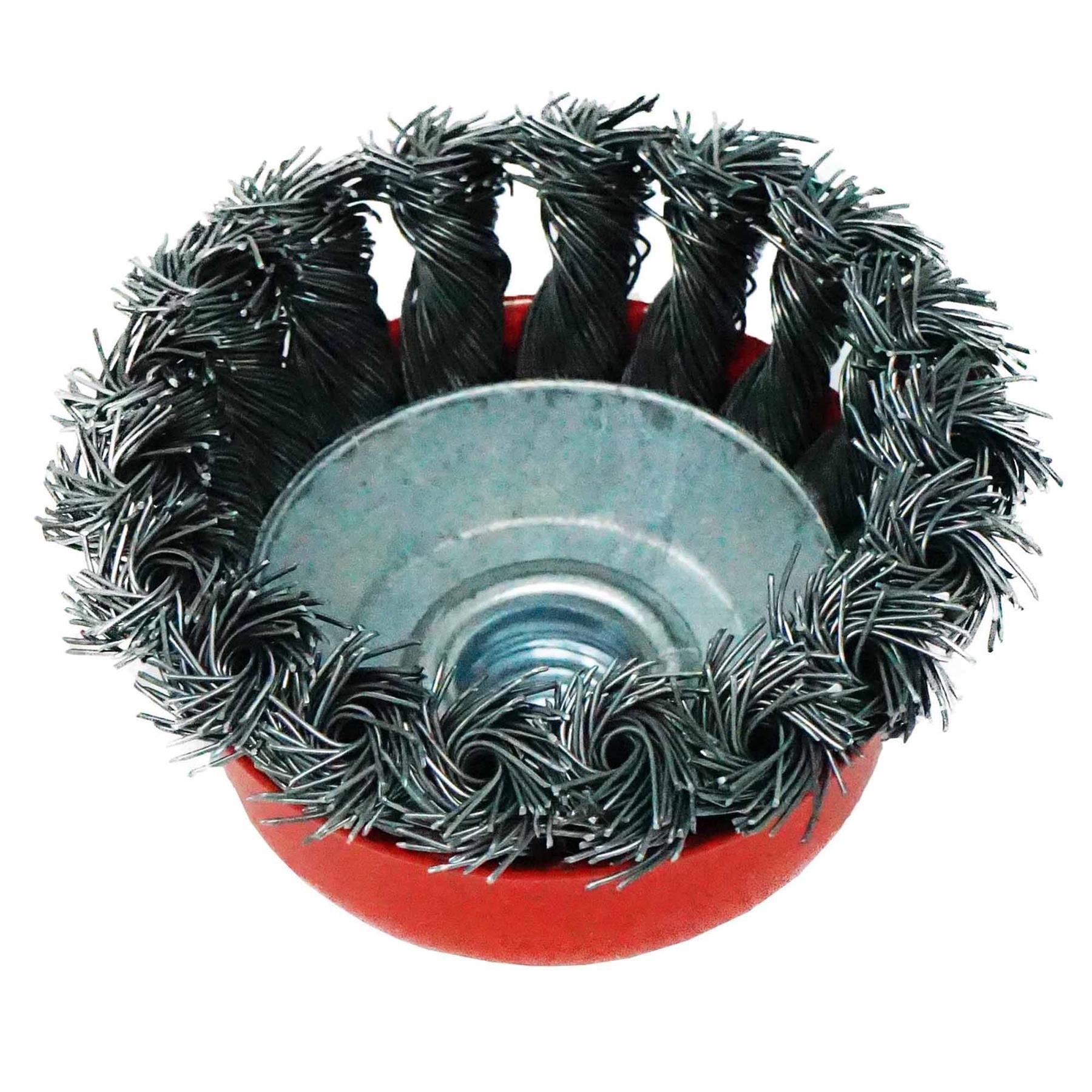 Twist Knot Wire Wheel Cup Brush 3" M14 for 4.5" 115mm 9" Angle Grinder
