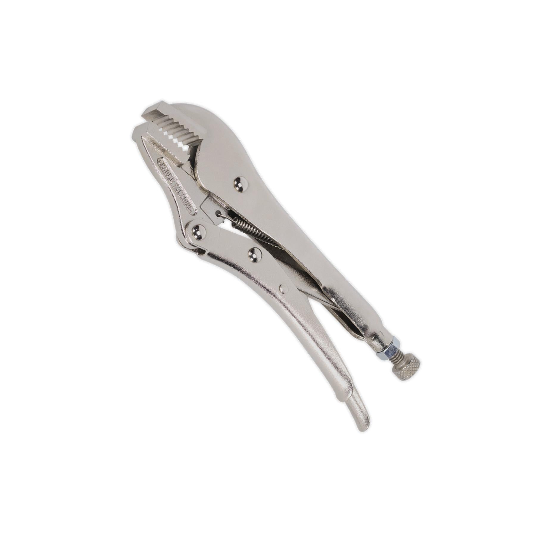 Sealey Locking Pliers Straight Jaws 185mm 0-30mm Capacity