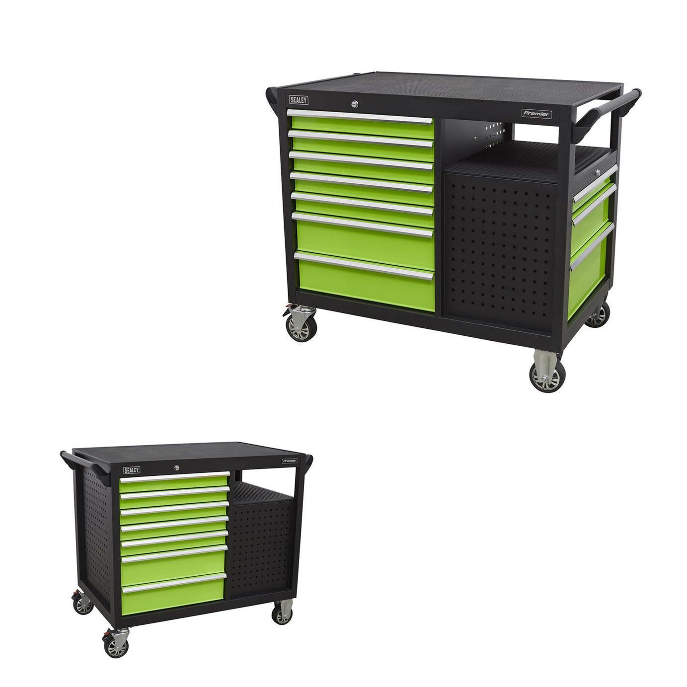 Sealey Mobile Workstation 10 Drawer 1140mm Green/Black