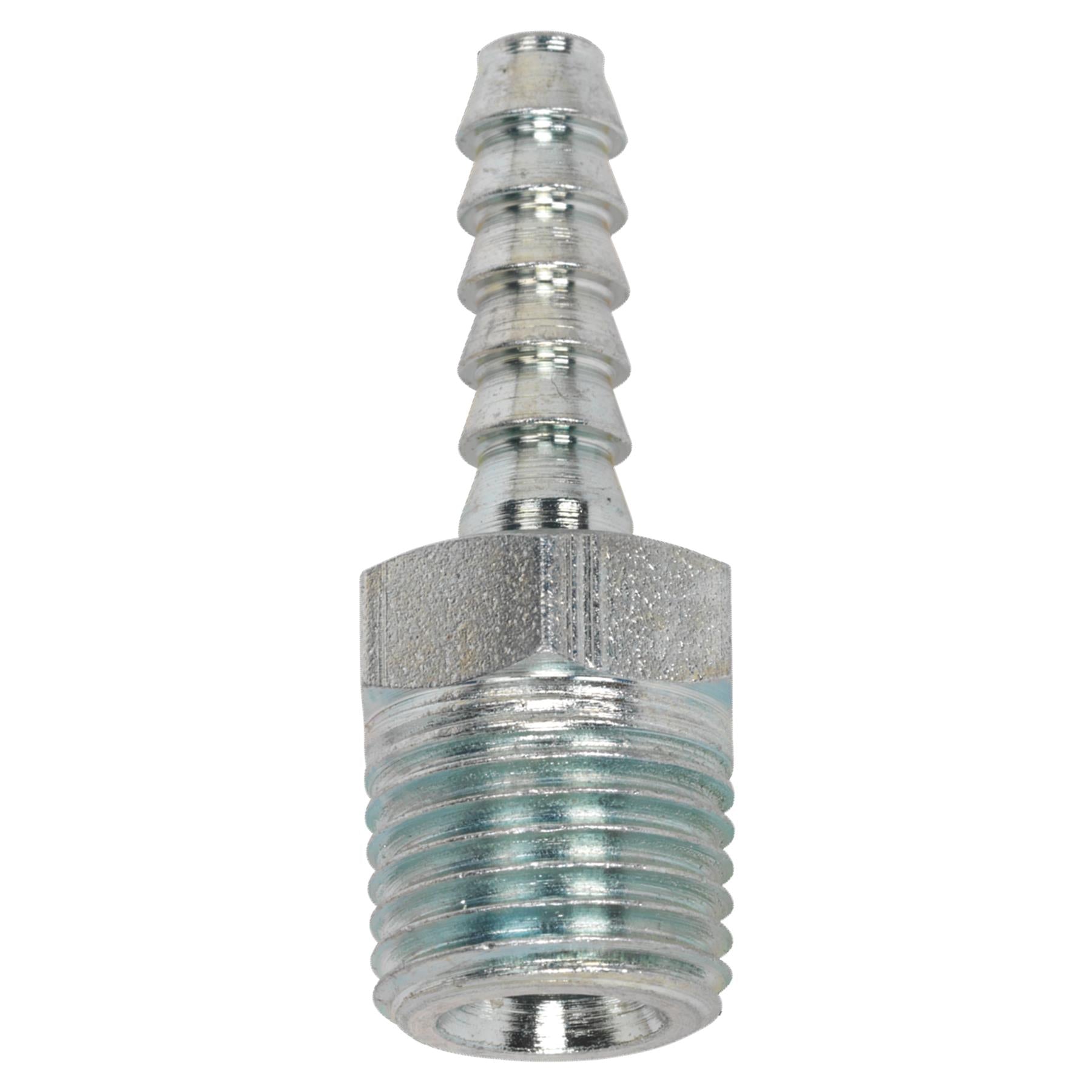 Sealey Screwed Tailpiece Male 1/4"BSPT - 3/16" Hose Pack of 5