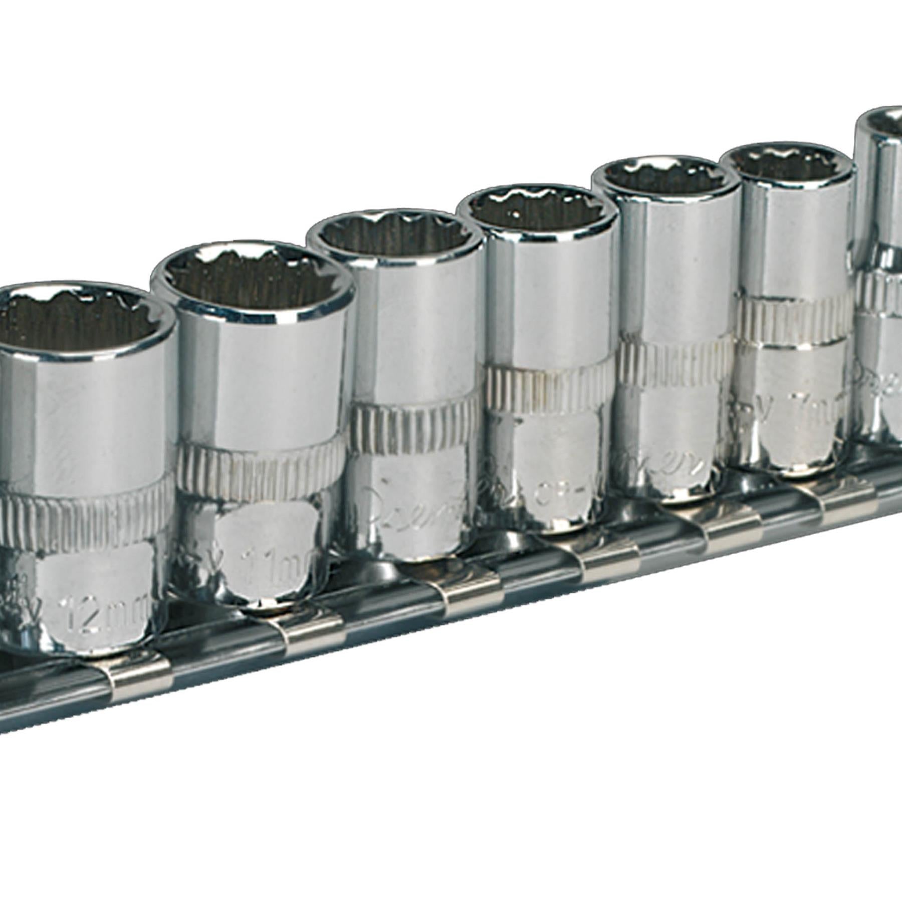 Sealey Socket Set 13pc 1/4"Sq Drive 12pt WallDrive Metric