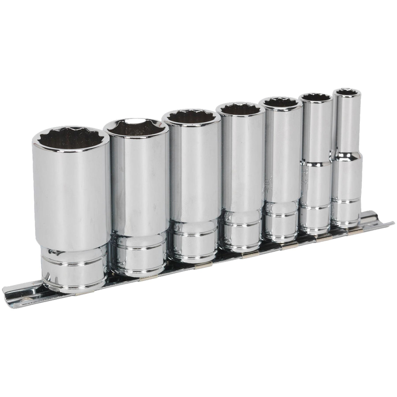 Sealey Socket Set 7pc 3/8"Sq Drive Deep Whitworth
