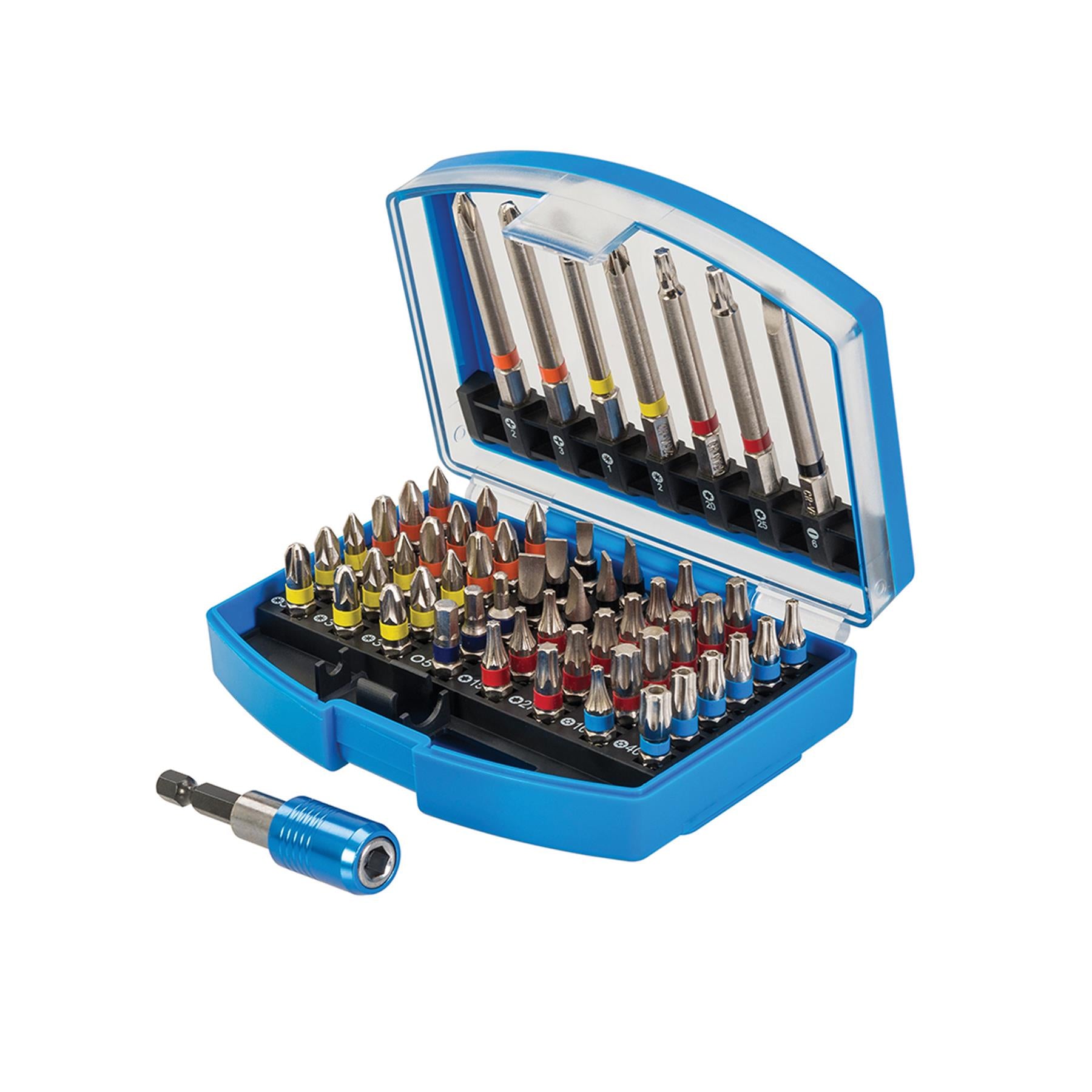 Tools 56 Piece Screwdriver Bit Set For Cordless Drills Chrome Vanadium Steel