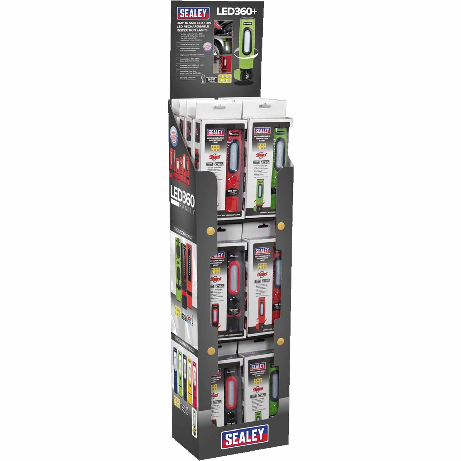 Sealey LED360PLUS Series Inspection Light Combo - Display Pk of 24