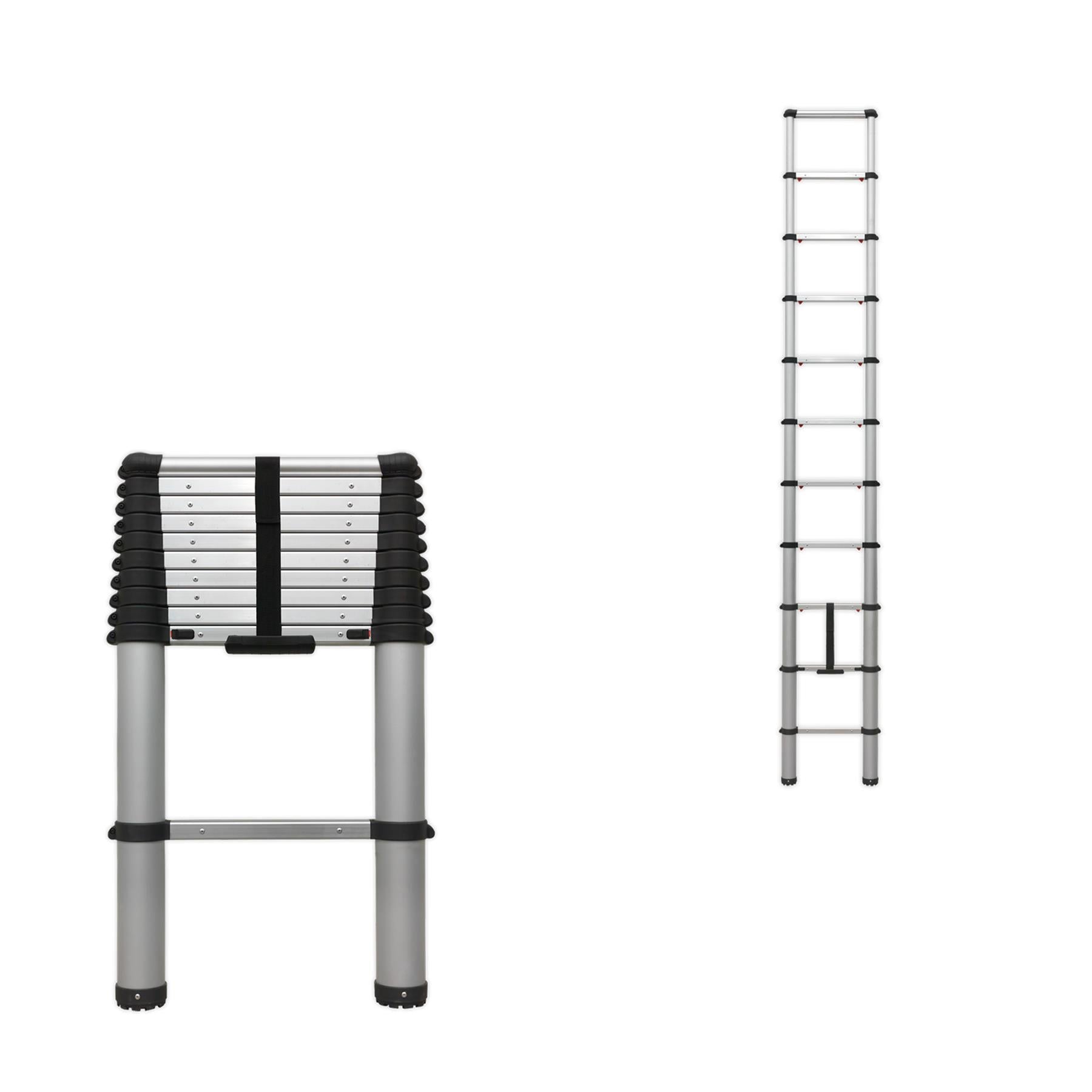 Sealey Aluminium Telescopic Ladder 11-Tread EN 131