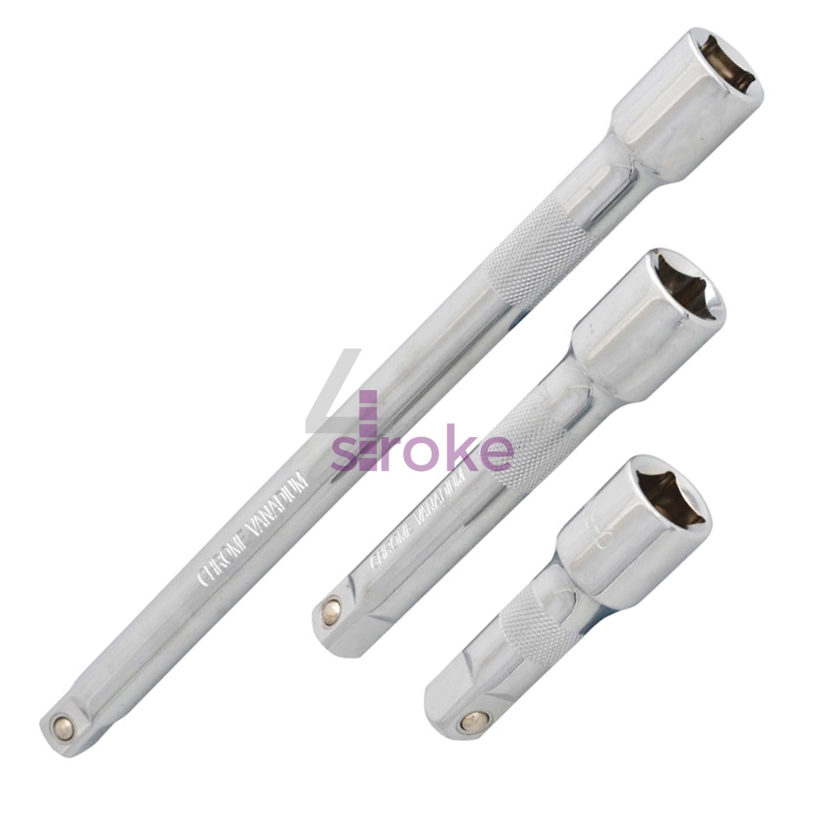 BlueSpot 3 Piece Spring Loaded 1/2 Inch Extension Bar Set 3, 5 and 10 Inch