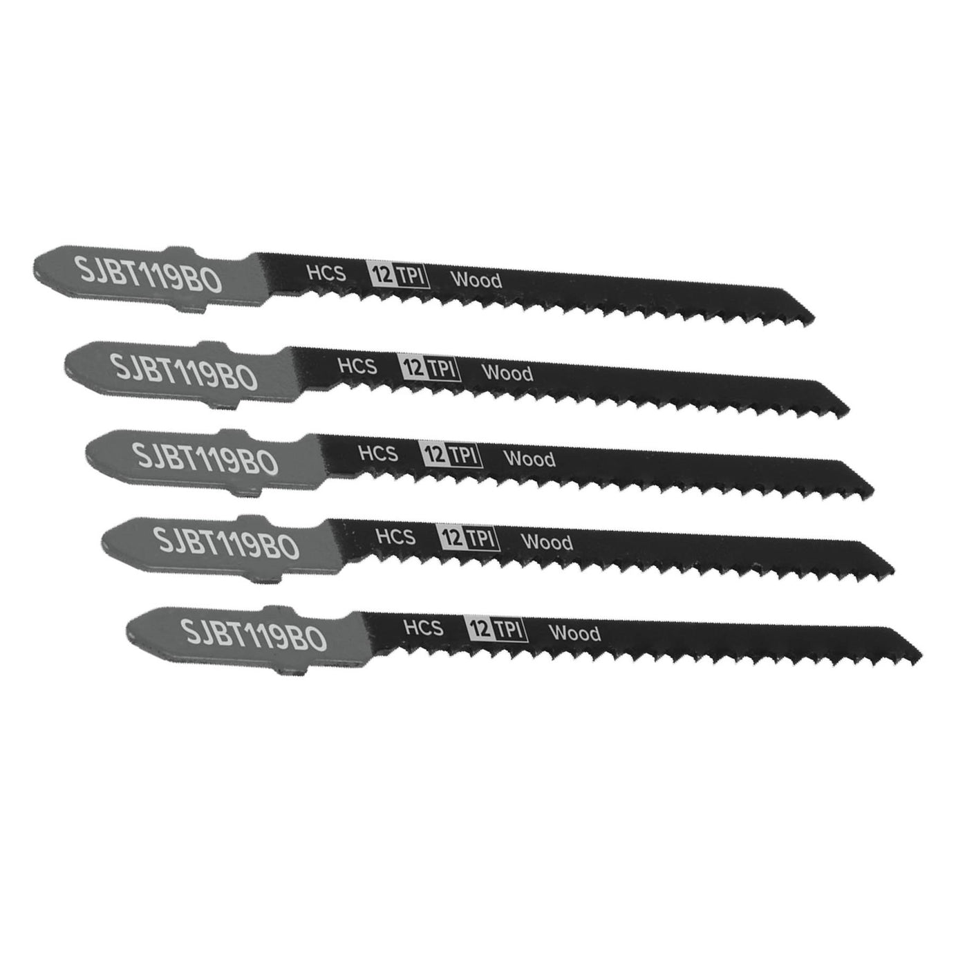 Sealey Jigsaw Blade General Wood 75mm 12tpi - Pack of 5