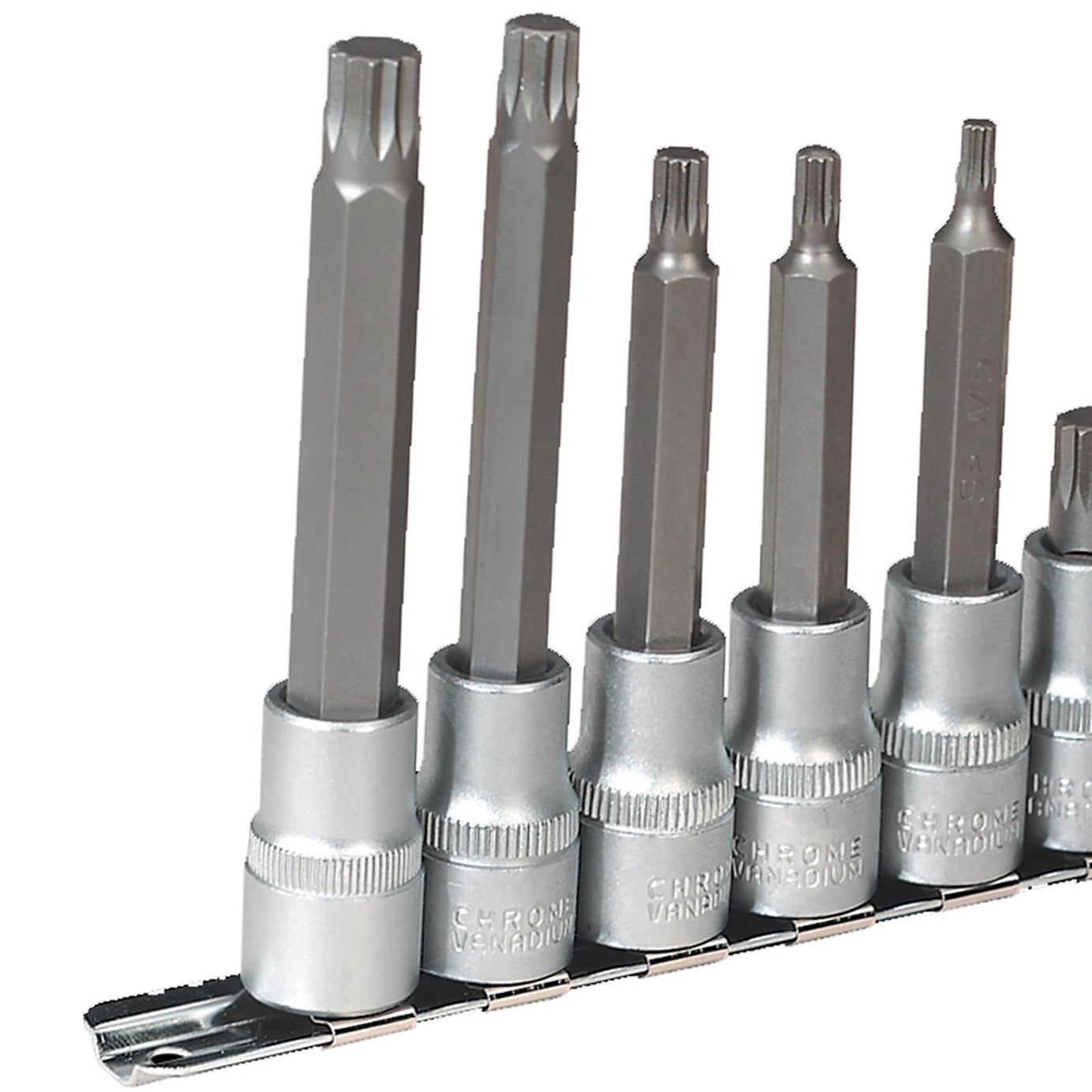Sealey Spline Socket Bit Set 10pc 1/2"Sq Drive