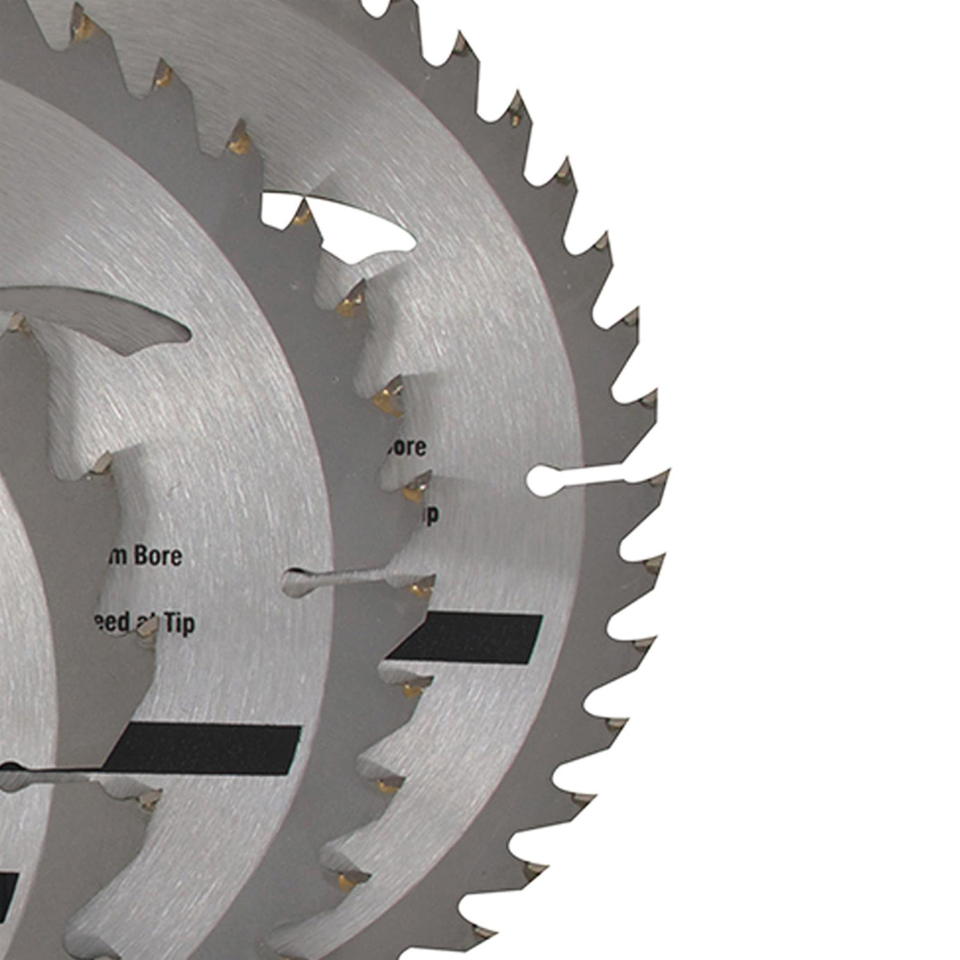 3 Piece TCT Circular Saw Blade Set 200 x 30 - 25, 18, 16mm Rings