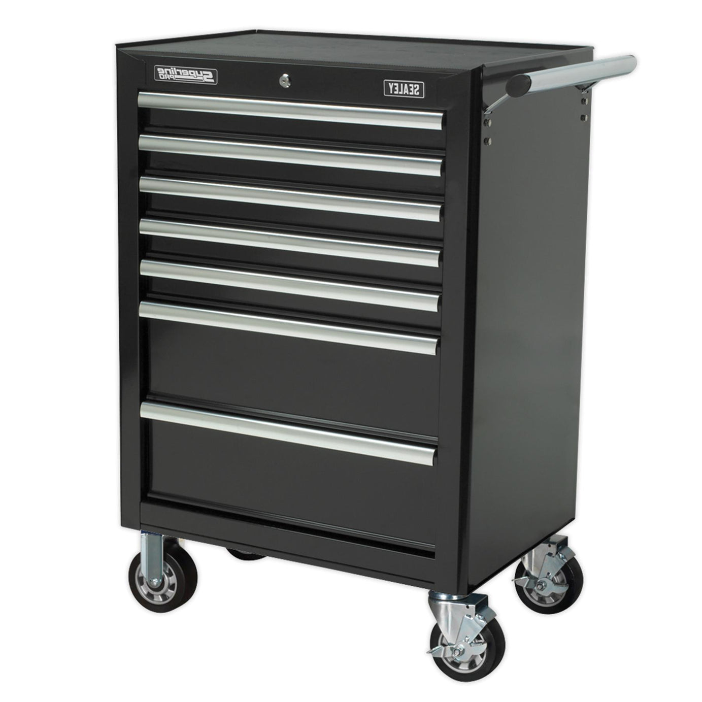 Sealey Rollcab 7 Drawer with Ball Bearing Slides - Black