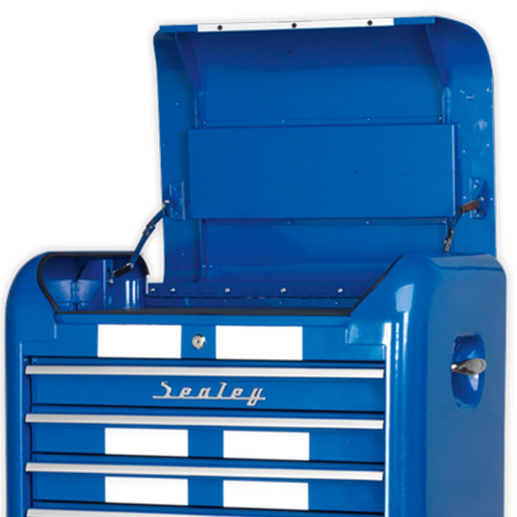 Sealey Retro Style Combination 10 Drawer - Blue/White Stripes