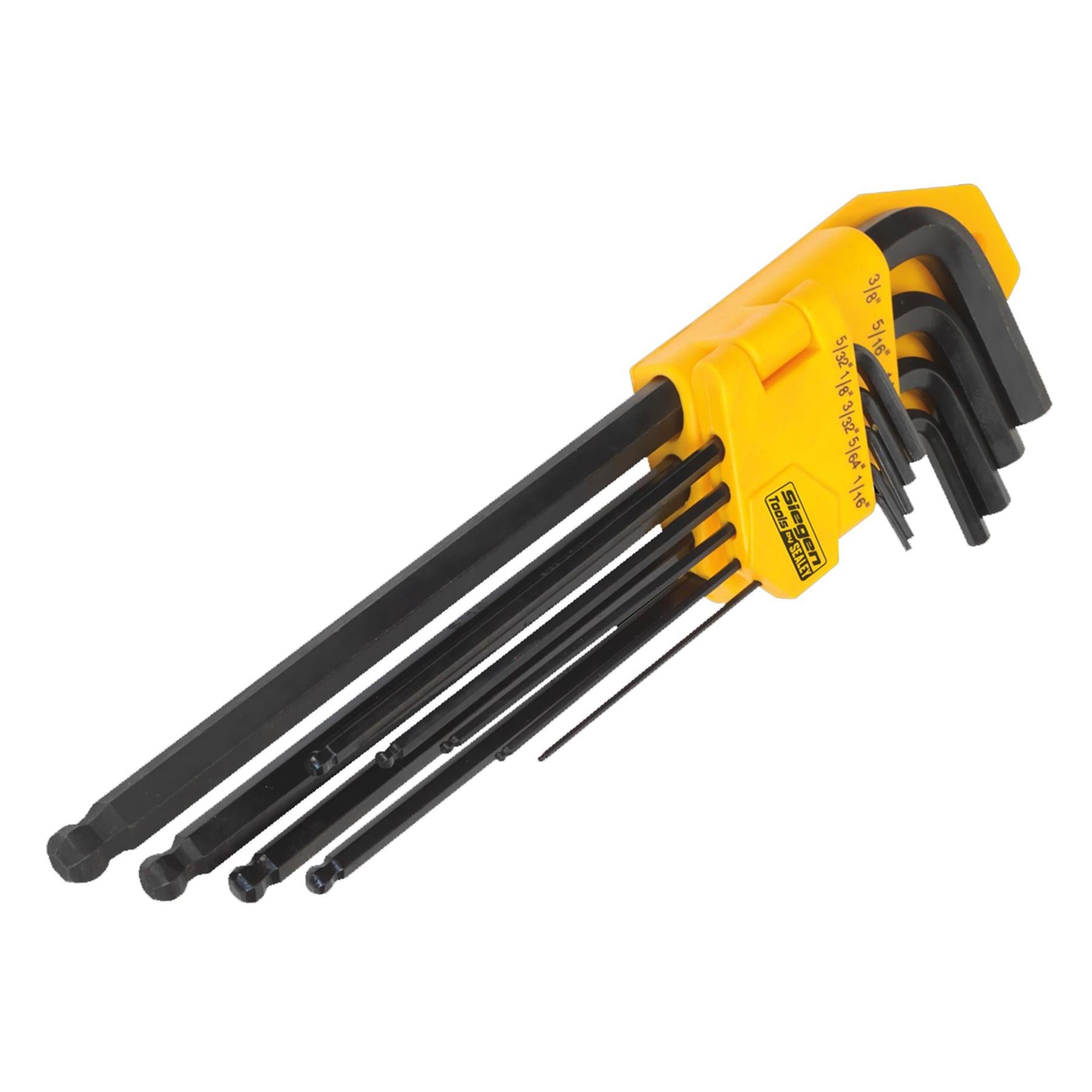 Sealey Ball-End Hex Key Set 9pc Extra-Long Imperial