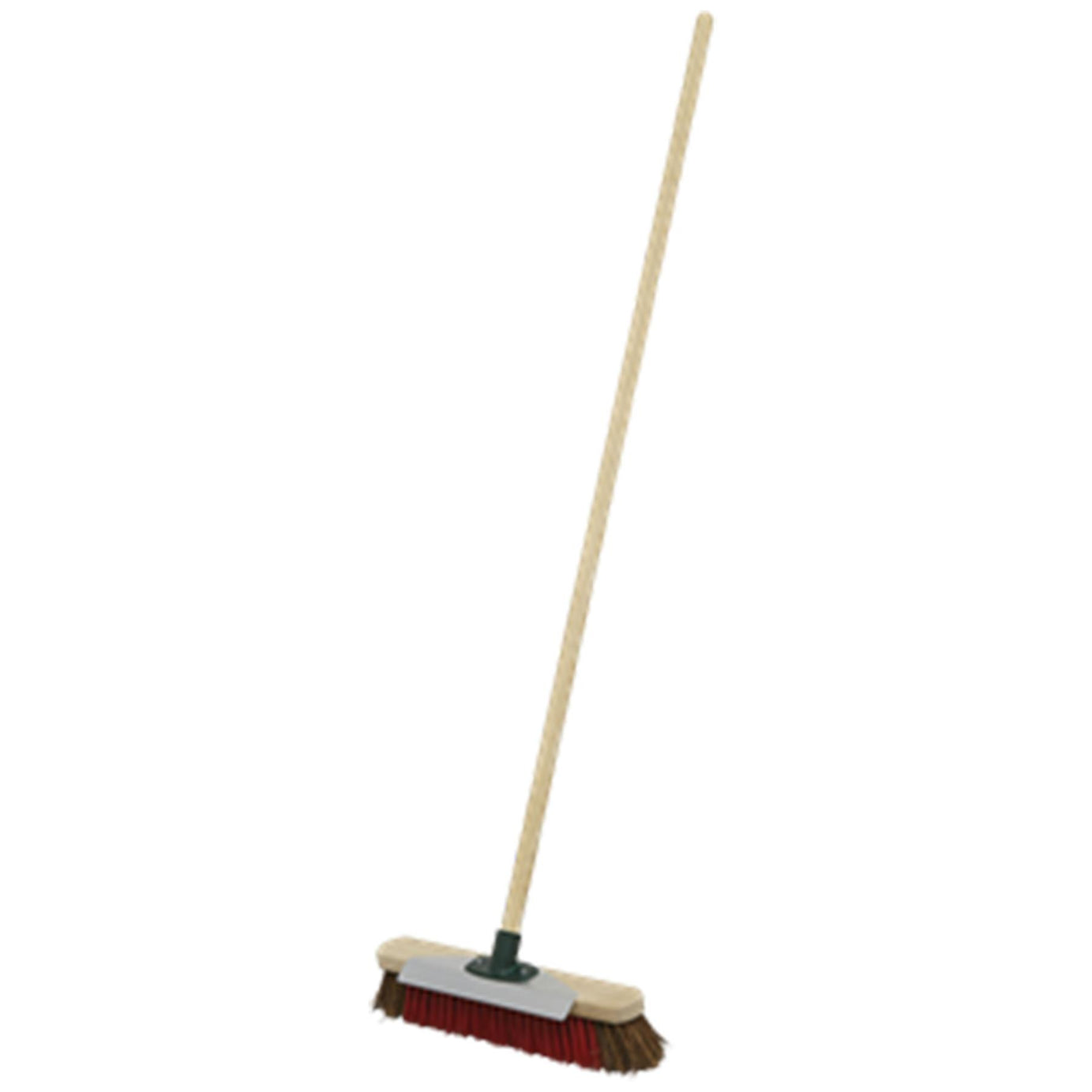 Sealey Heavy-Duty Stiff/Hard Bristle Broom with Scraper 16"(405mm)