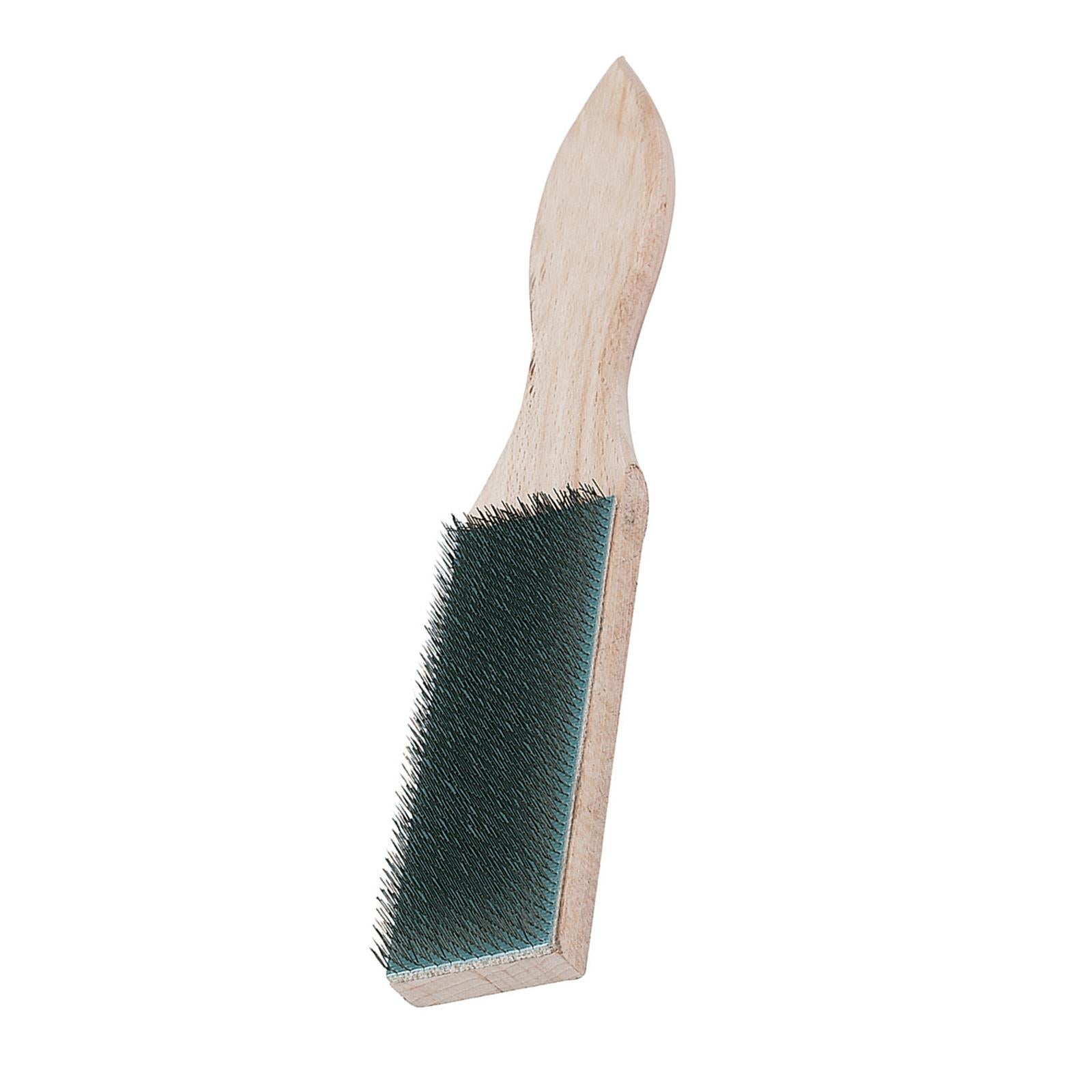 File Card Brush Wooden 40mm Ultra-Fine Hardened Steel Wire And Wooden Back