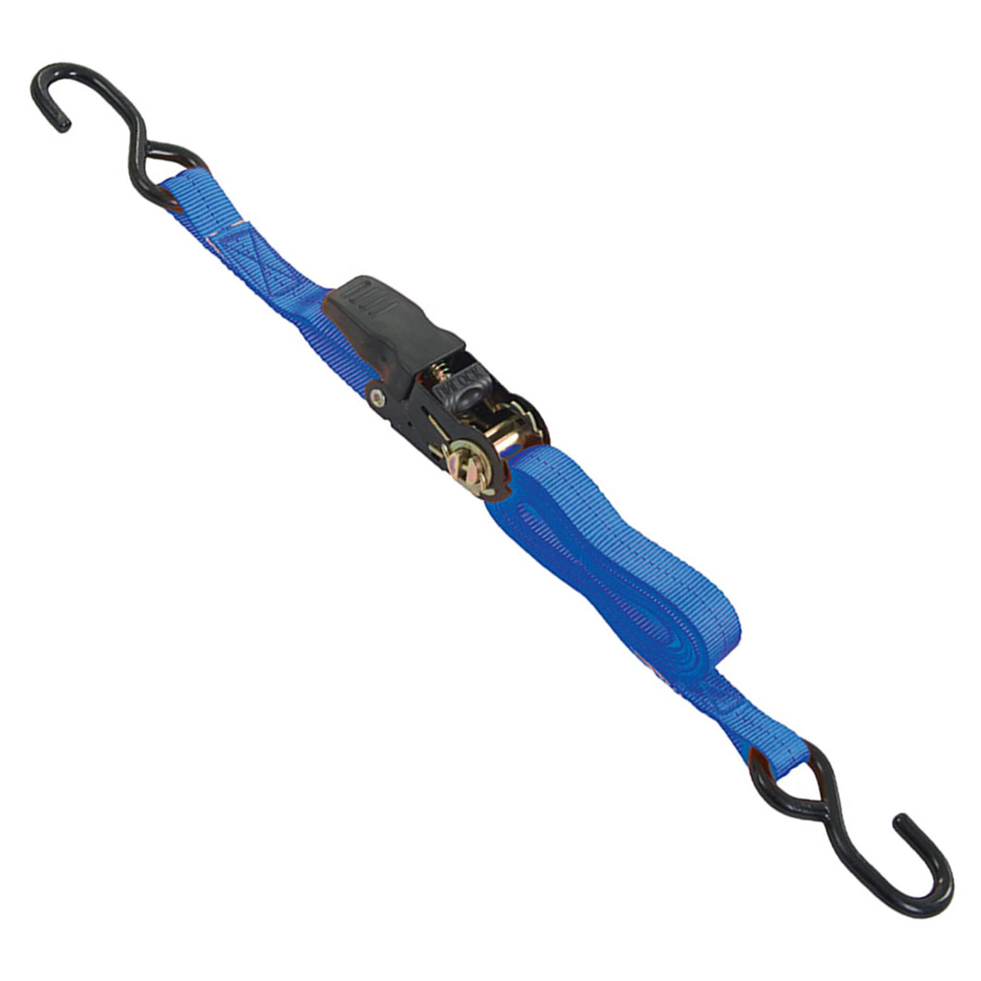Rubber Handled Ratchet Tie Down Strap S-Hook 4M X 25mm 4Pk - Rated 250Kg
