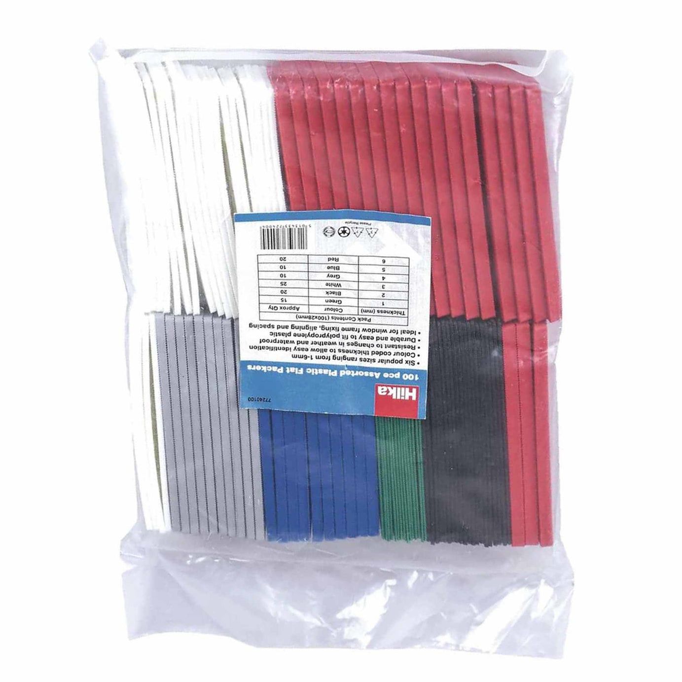 Assorted Plastic Packers 100 Pce Glazing Dry Lining Frame Fixing