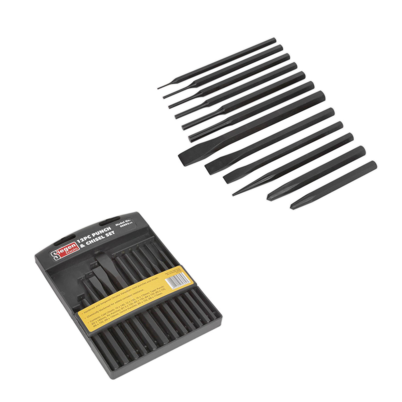 Sealey Punch & Chisel Set 12pc
