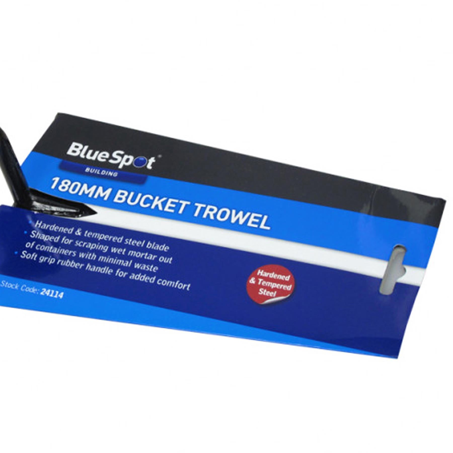 BlueSpot Bucket Trowel Hardened Tempered Steel Blade Bricklaying Cement Brick