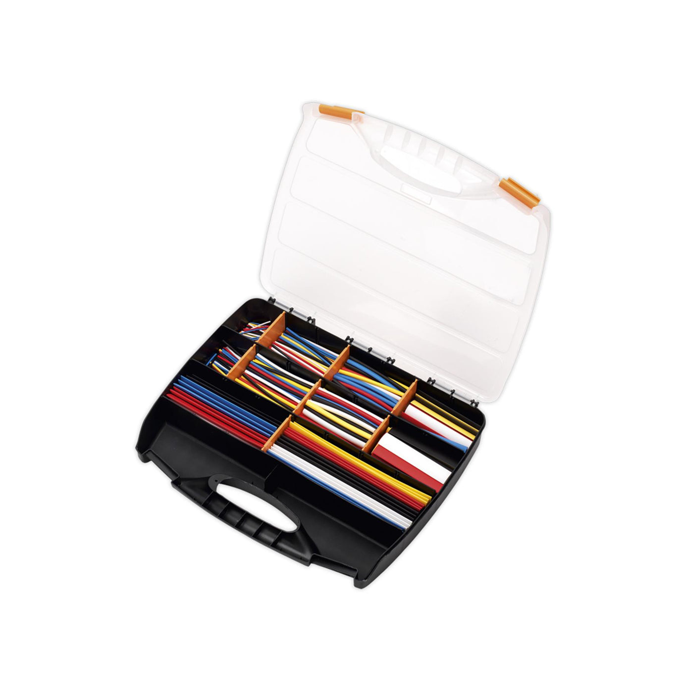 Sealey Heat Shrink Tubing Asstmt 590pc Mix Colours 50,100,150&200mm