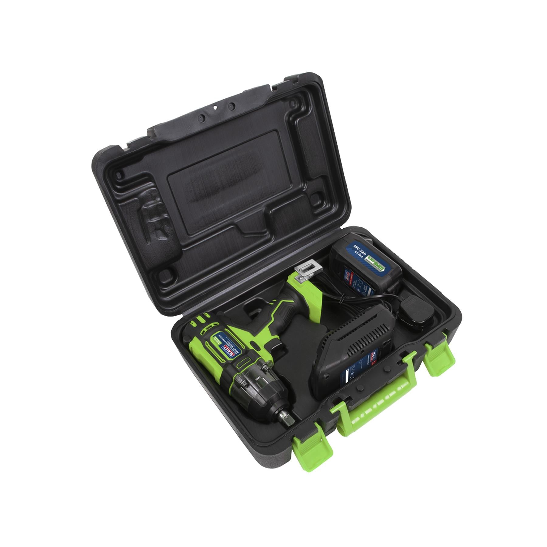 Sealey Cordless Impact Wrench 18V 3Ah Li-ion 1/2"Sq Drive Hi-Vis