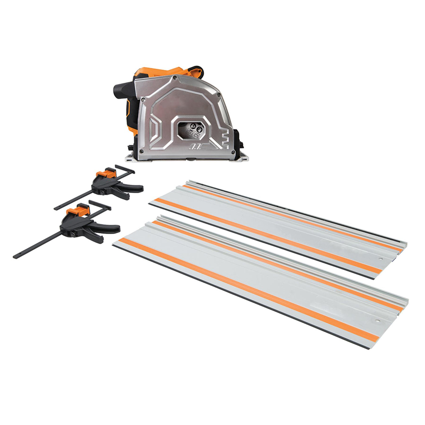 Powerful 1400W Track Saw Kit Includes 185mm Blade, Track Pack And Connectors.