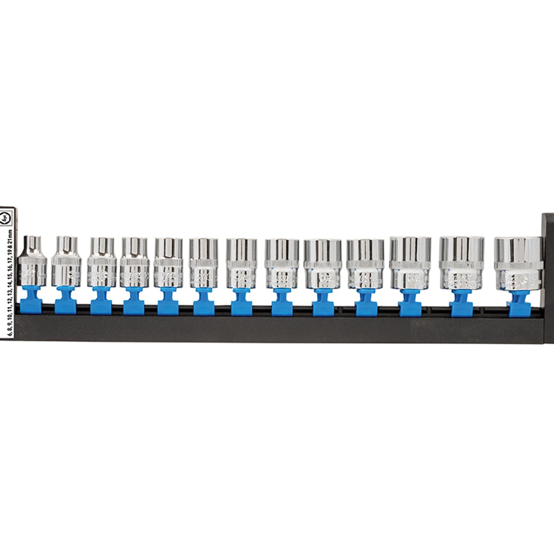 13 Pc Socket Set 3/8" Drive Metric 6 Point Crv 6mm - 21mm Mechanics Garage Tool