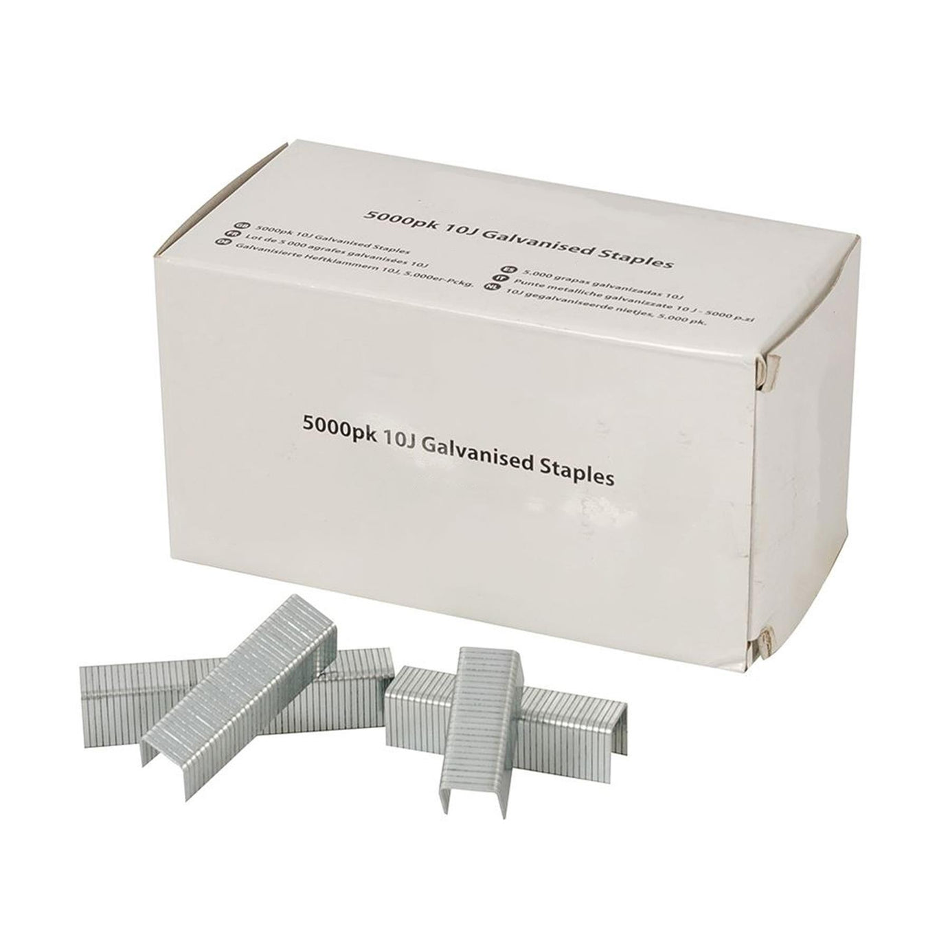 10J Galvanised Staples 5000Pk 11.2 x 12 x 1.17mm For Staple Air & Electric Guns