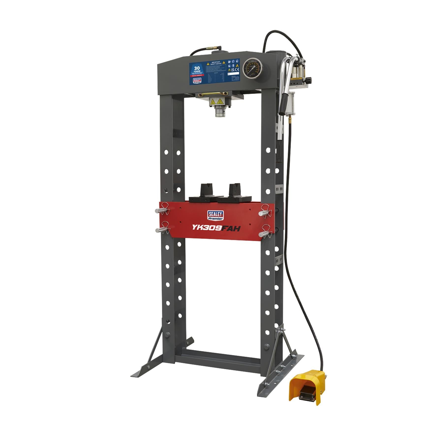 Sealey Air/Hydraulic Press 30tonne Floor Type with Foot Pedal