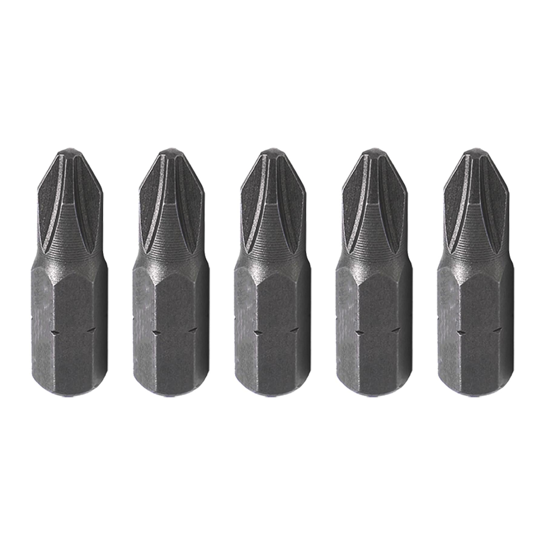 PH2 Phillips Screwdriver Bits CRV Chrome Vanadium Steel 1/4" Hex Drive 25Pcs