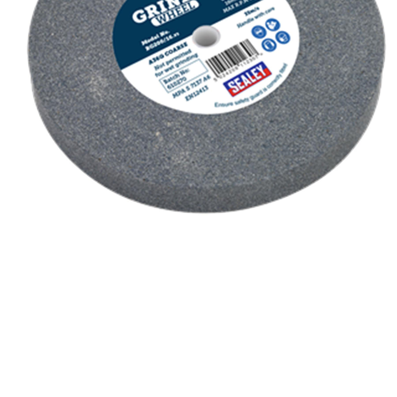 Sealey Grinding Stone �200 x 25mm 16mm Bore A36Q Coarse
