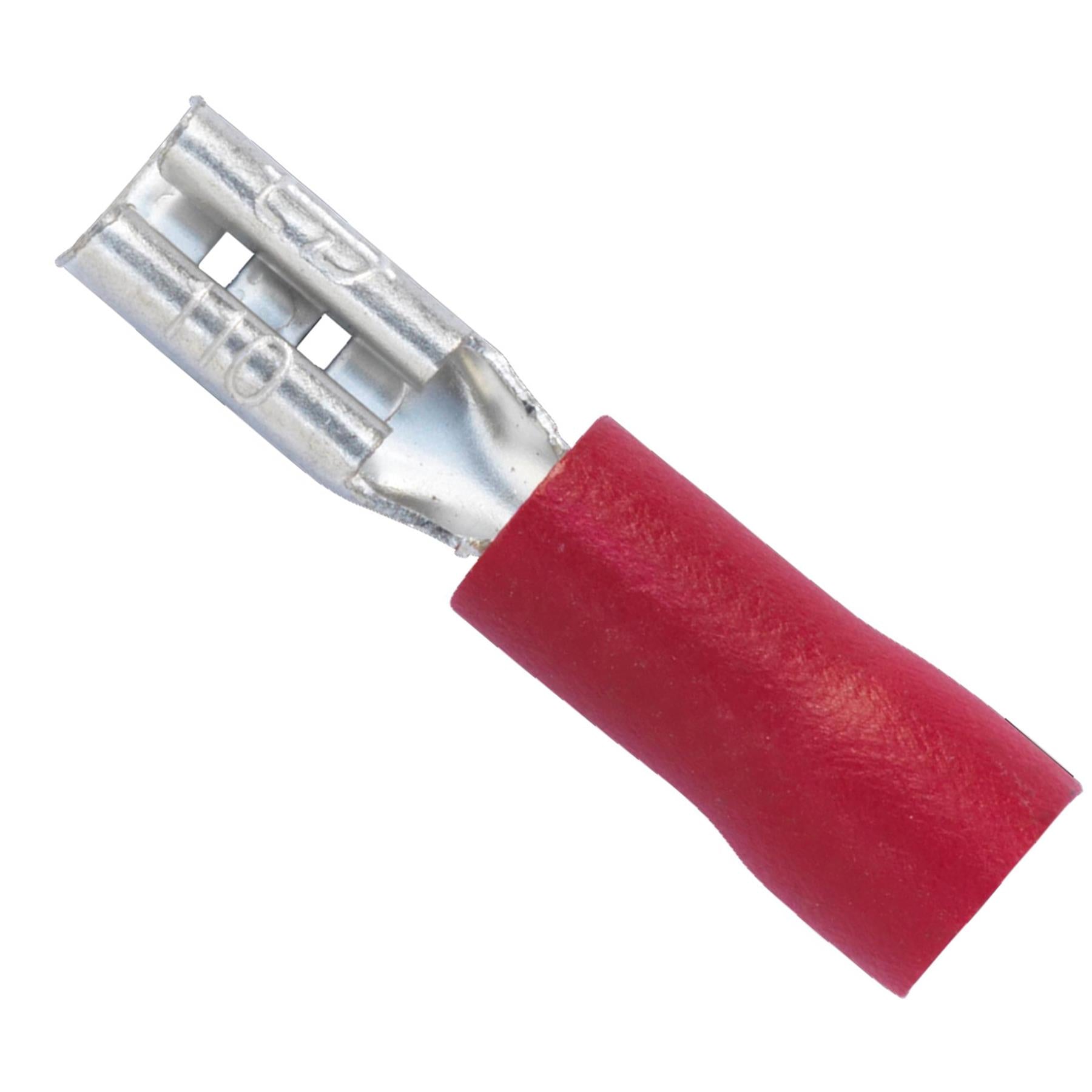 Sealey Push-On Terminal 2.8mm Female Red Pack of 100