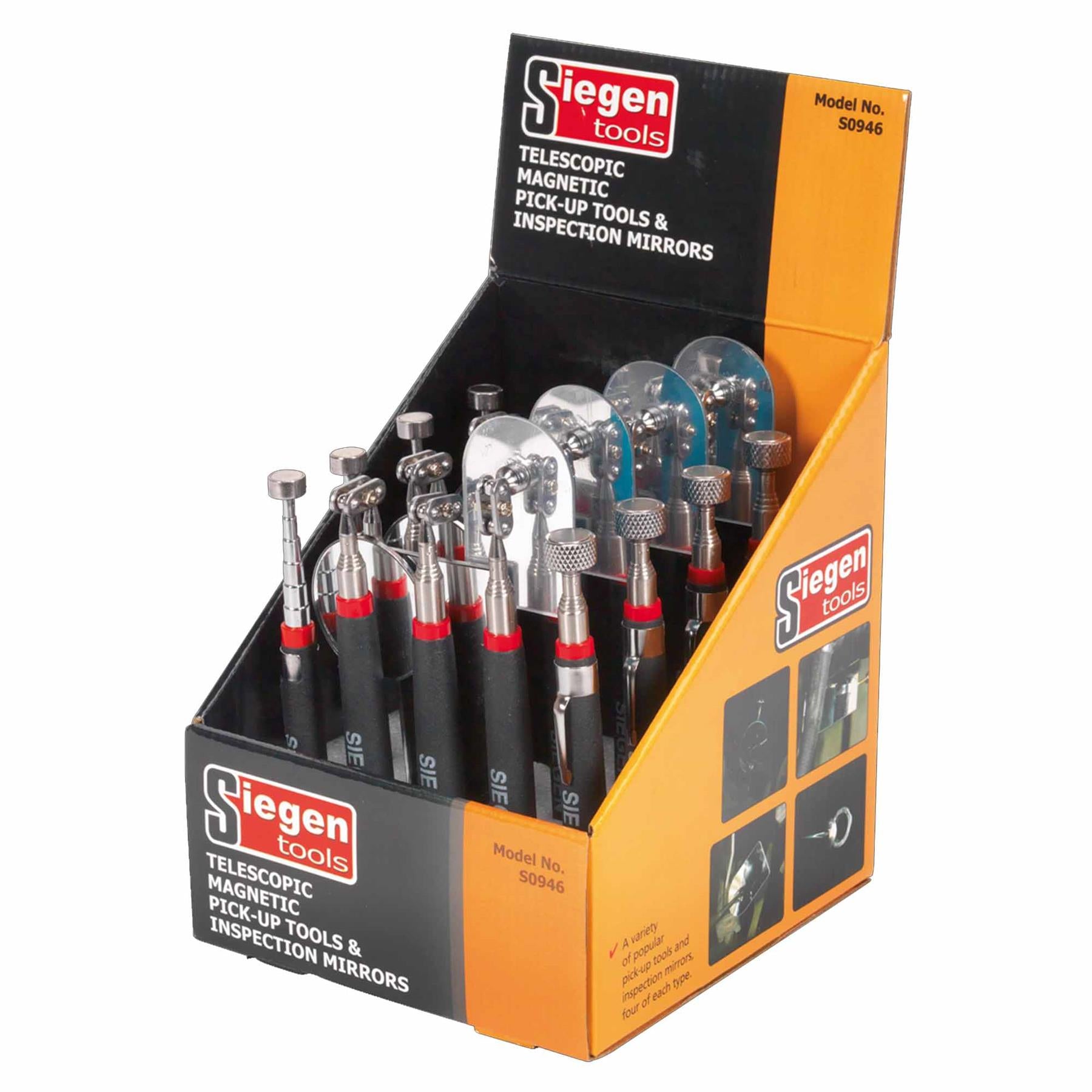 Sealey Tele Magnetic Pick-Up Tools & Inspection Mirrors Box of 20