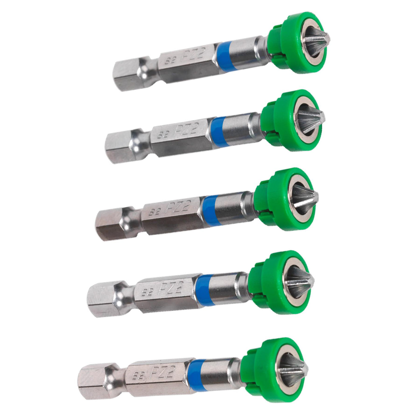 Sealey Power Tool Bit Pozi #2 with Magnetic Holder S2 50mm Pack of 5