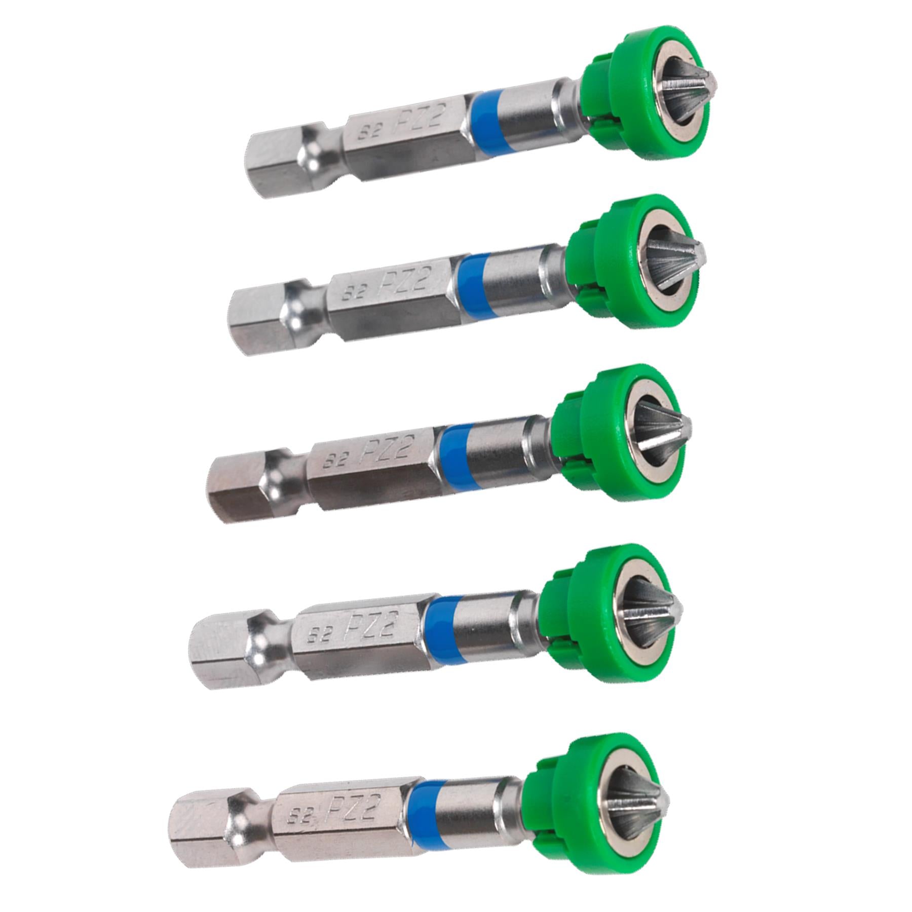 Sealey Power Tool Bit Pozi #2 with Magnetic Holder S2 50mm Pack of 5